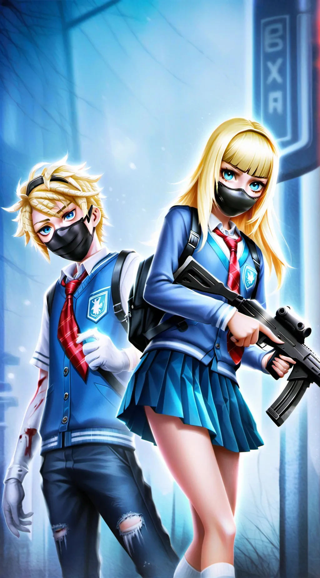 ai character: Alex and mia background