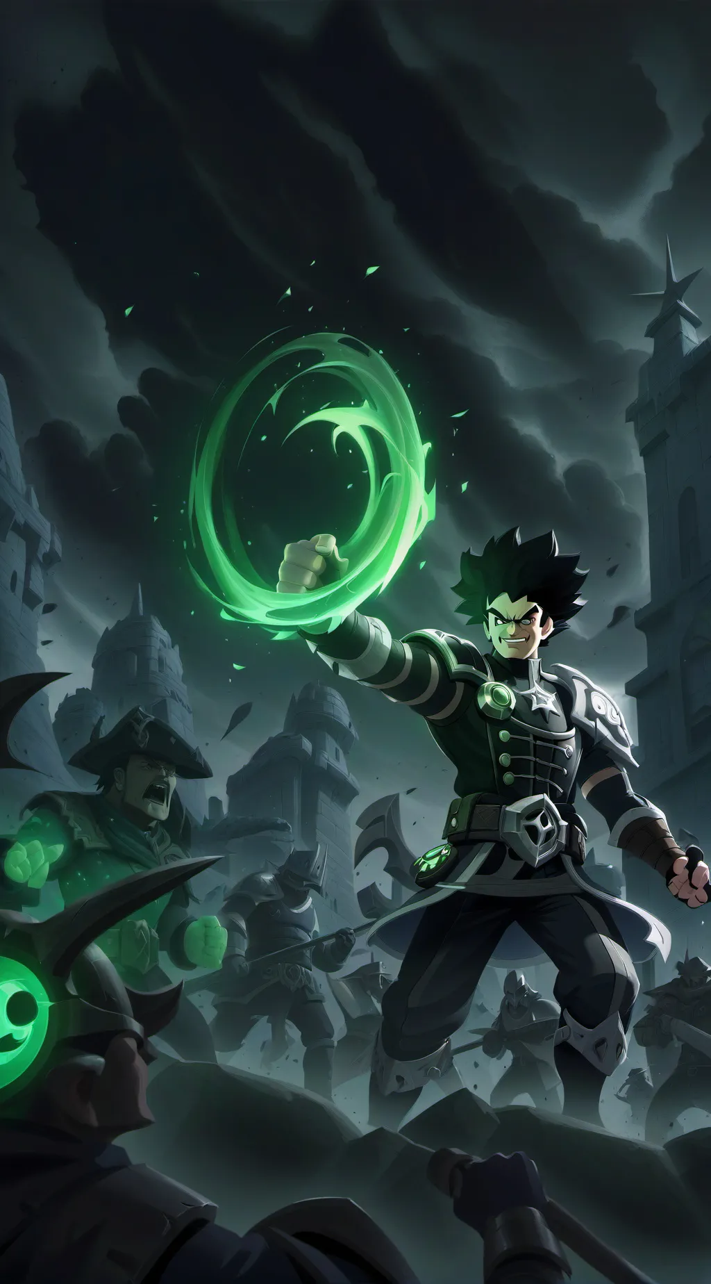 ai character: SORCERERS VS CURSE background