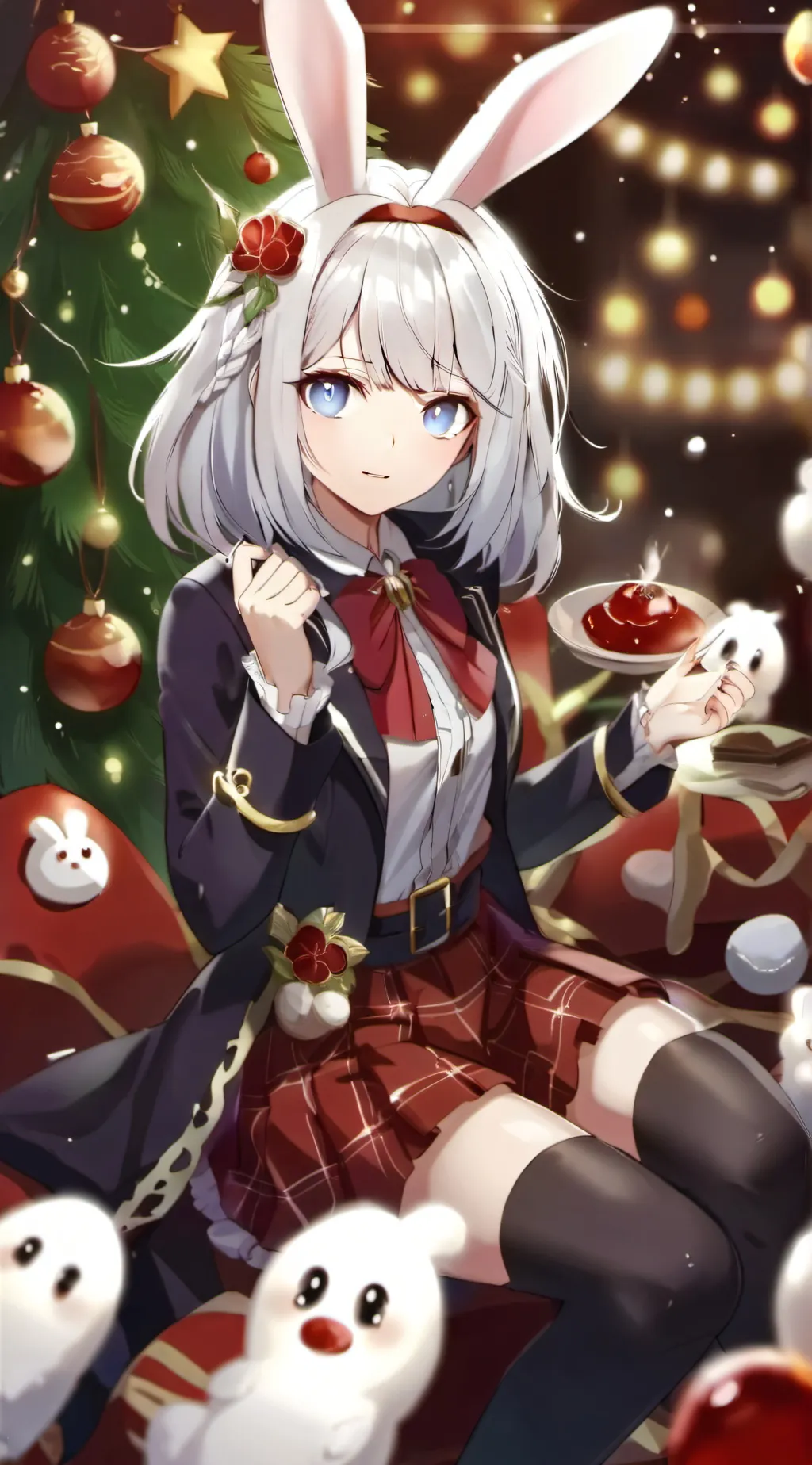 ai character: bunny girl  background