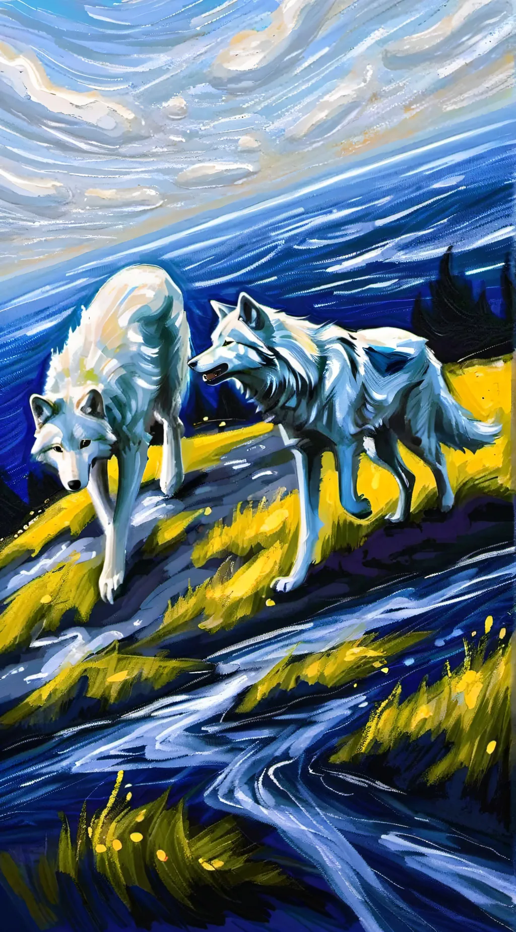 ai character: Winter pack. background