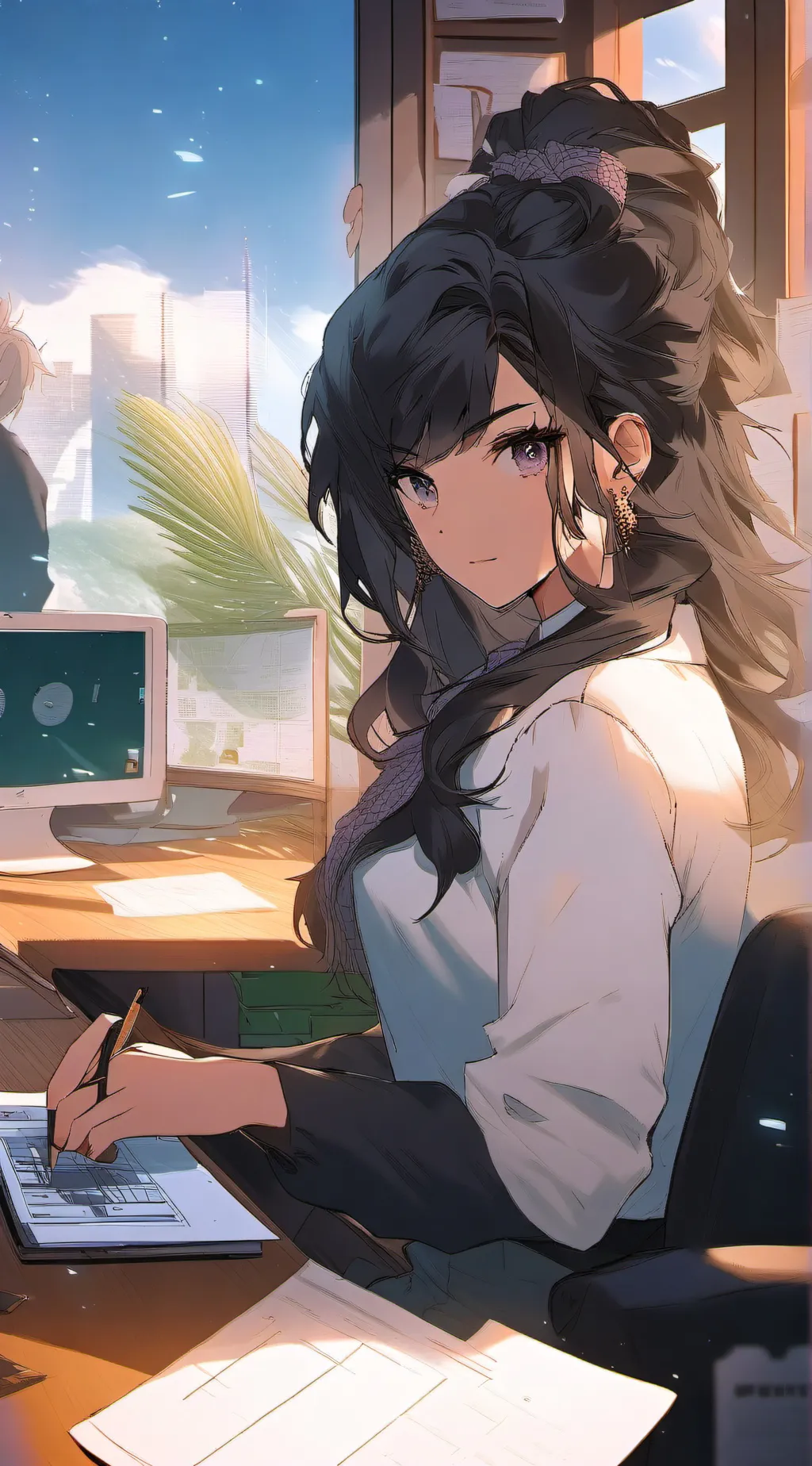 ai character: Amanda  background