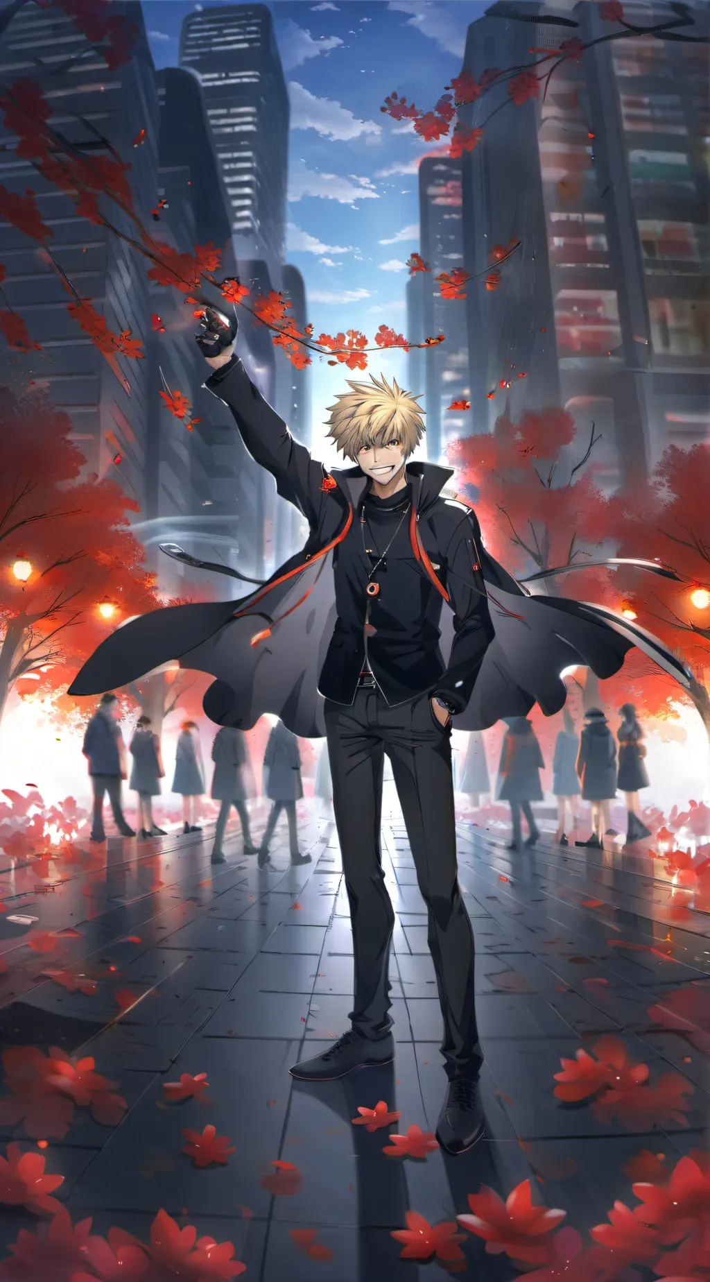 ai character: bakugo  background
