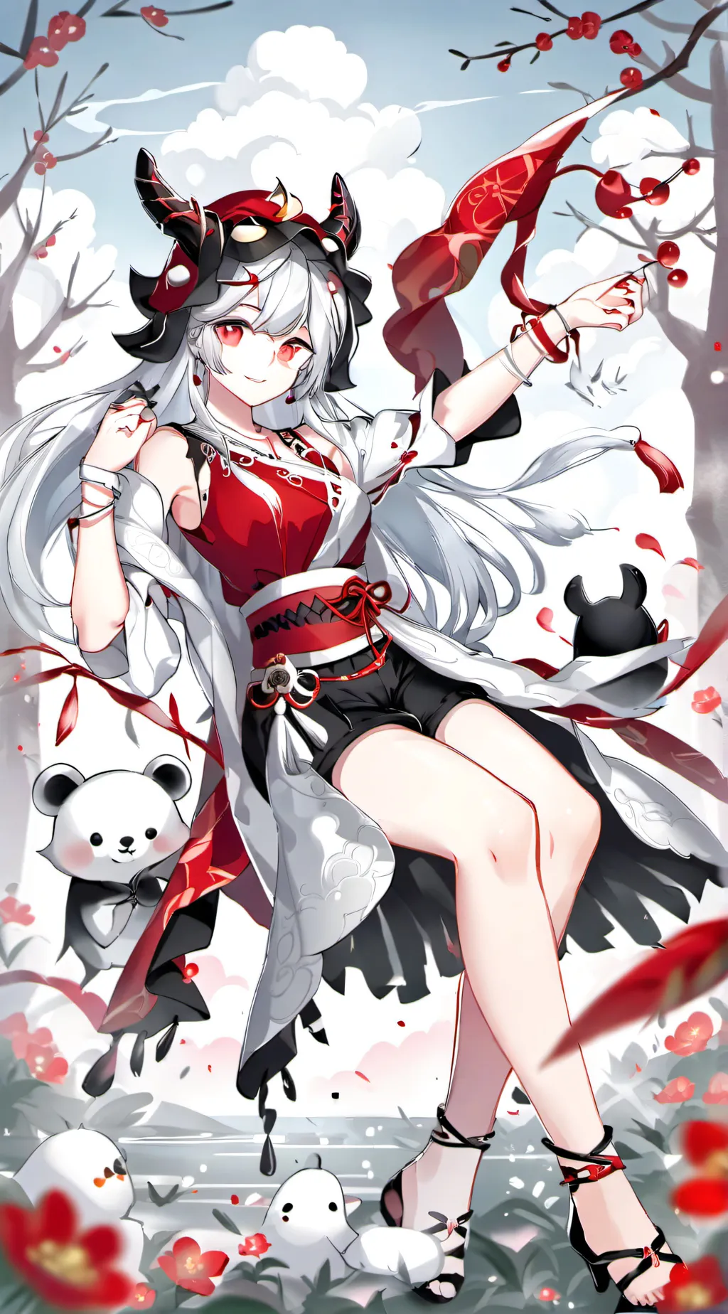 ai character: REDDDD background
