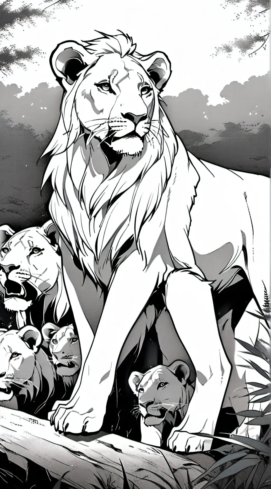 ai character: Lion Enclosure 🦁 background