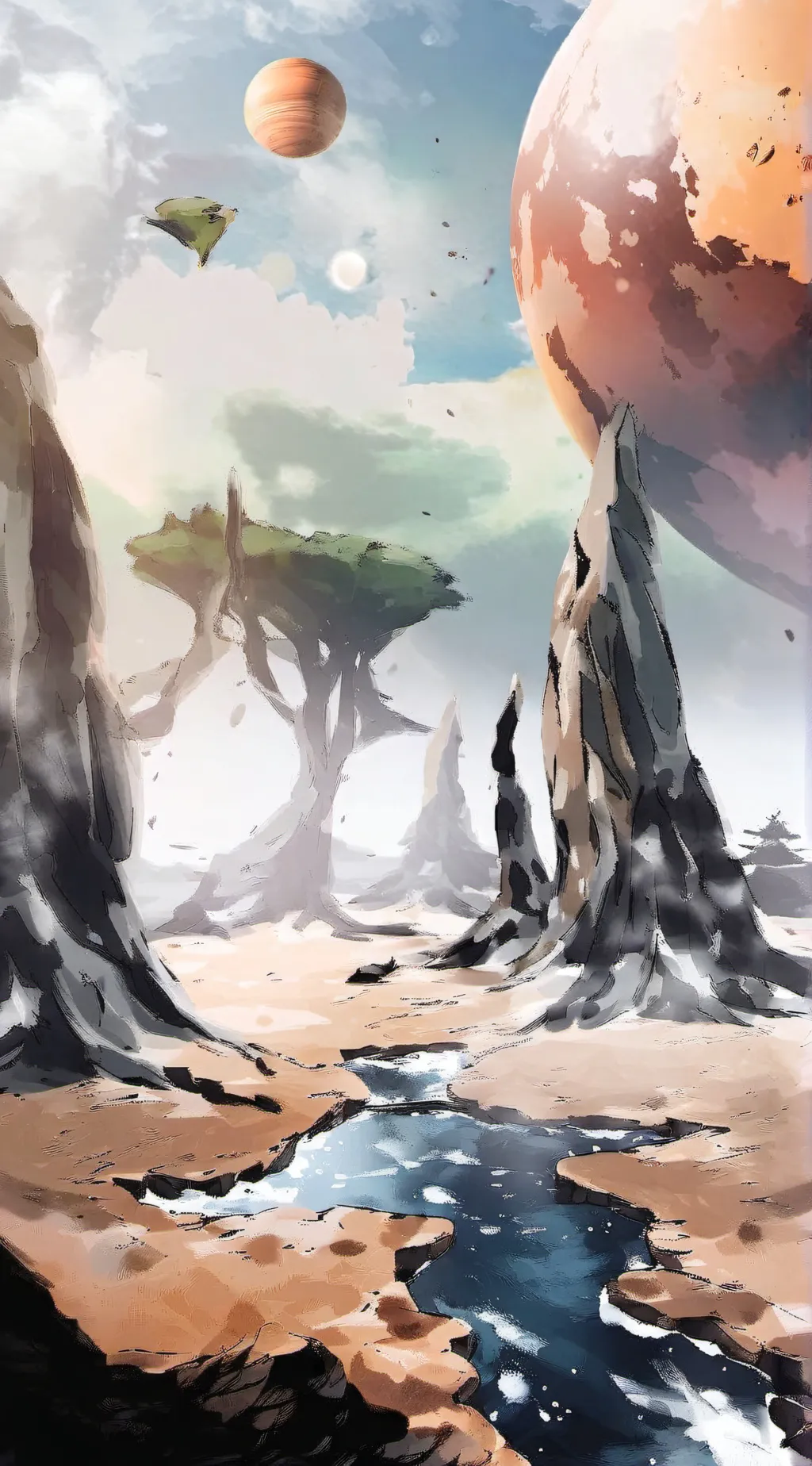 ai character: Alien planet background