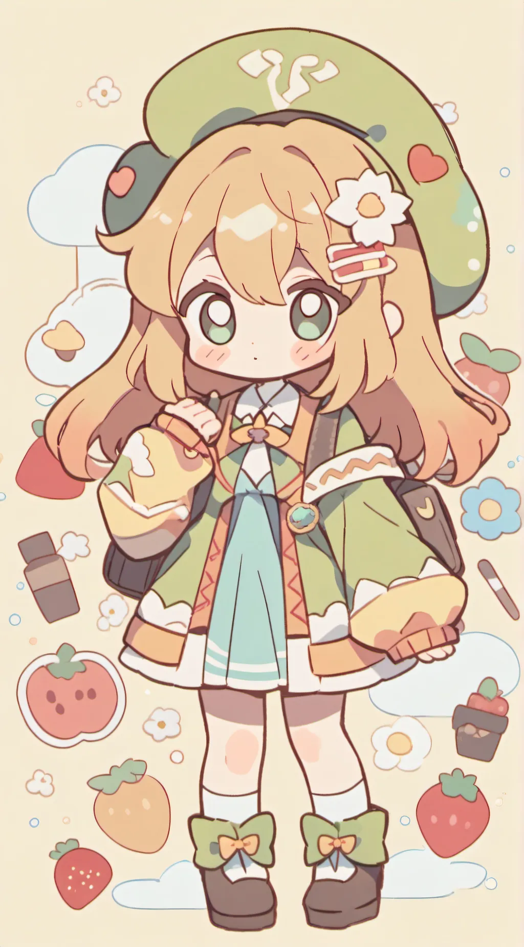 ai character: Leafy background