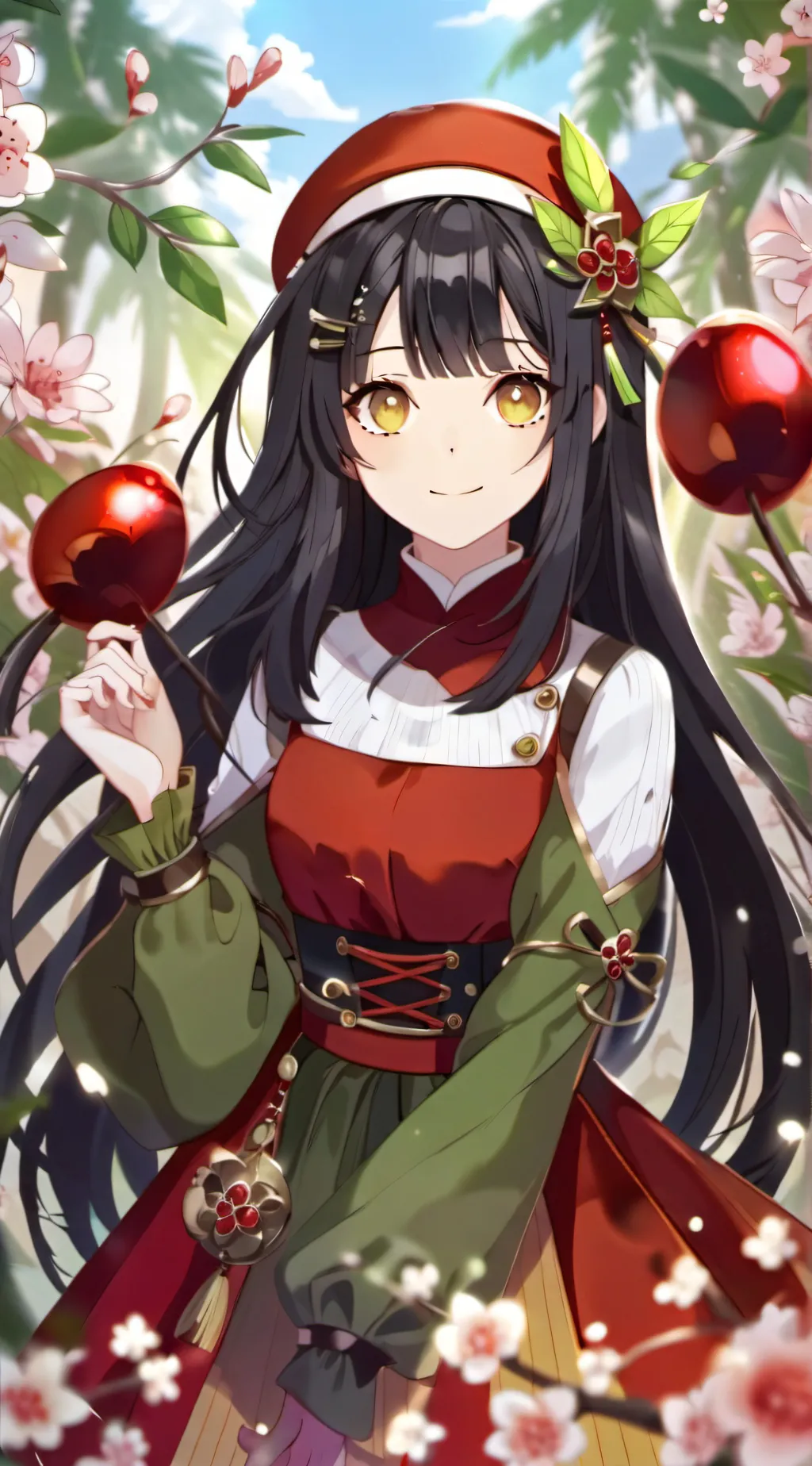ai character: L.O.V. Christmas background