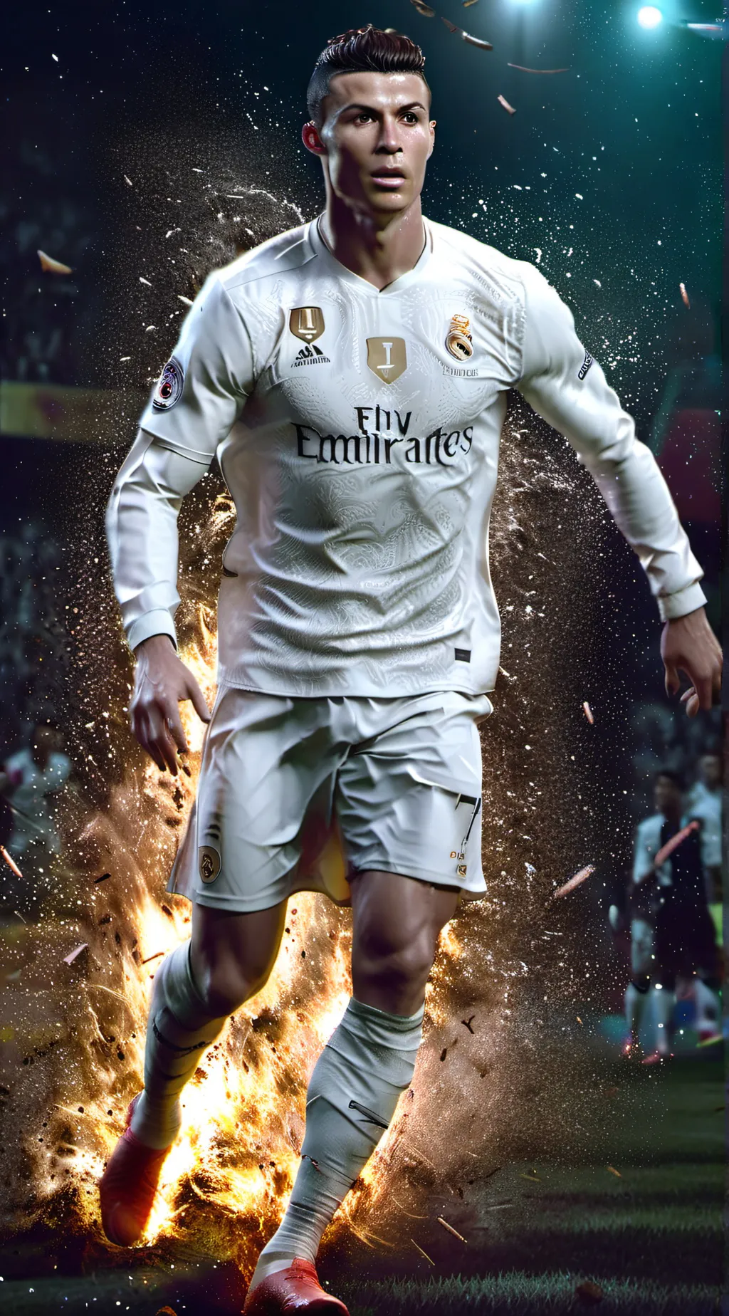 ai character: Cristiano Ronaldo  background