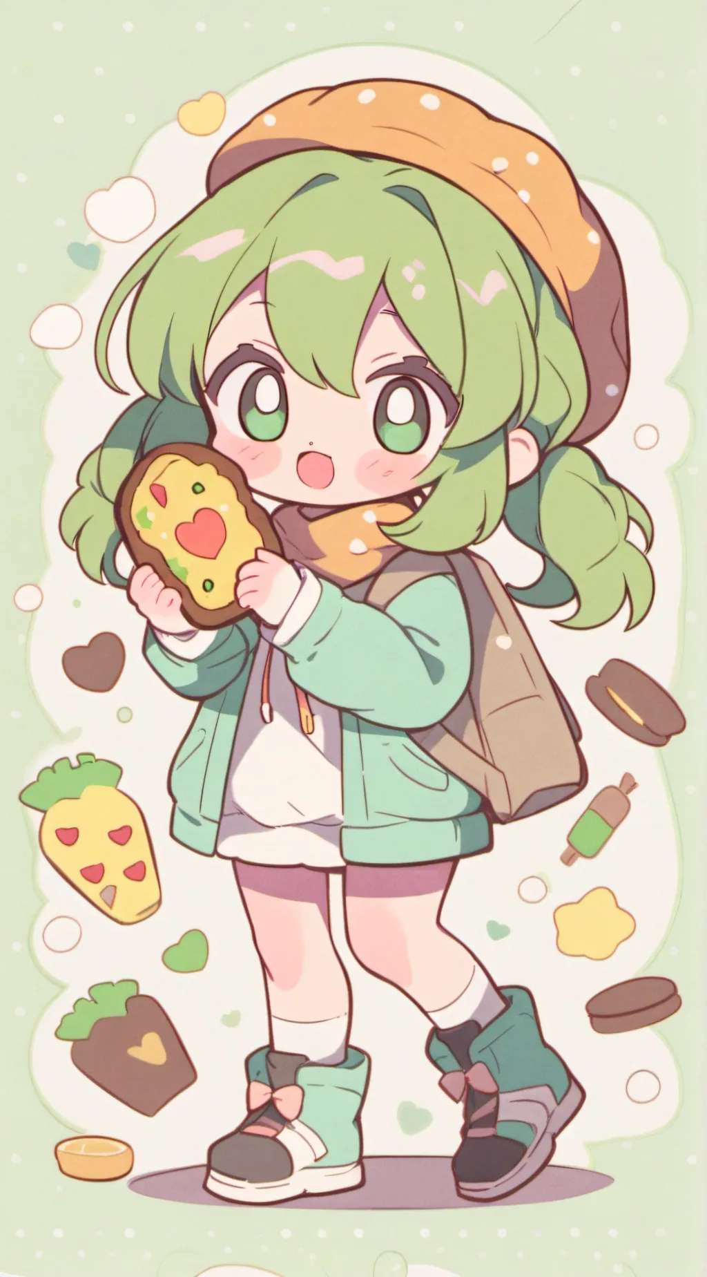 ai character: Cheeseburger? background