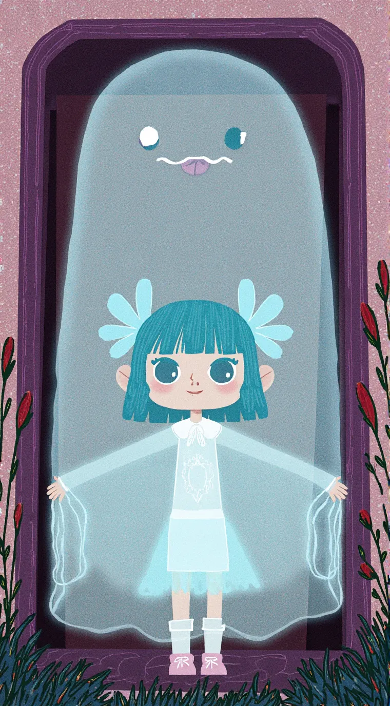 ai character: Gril  background