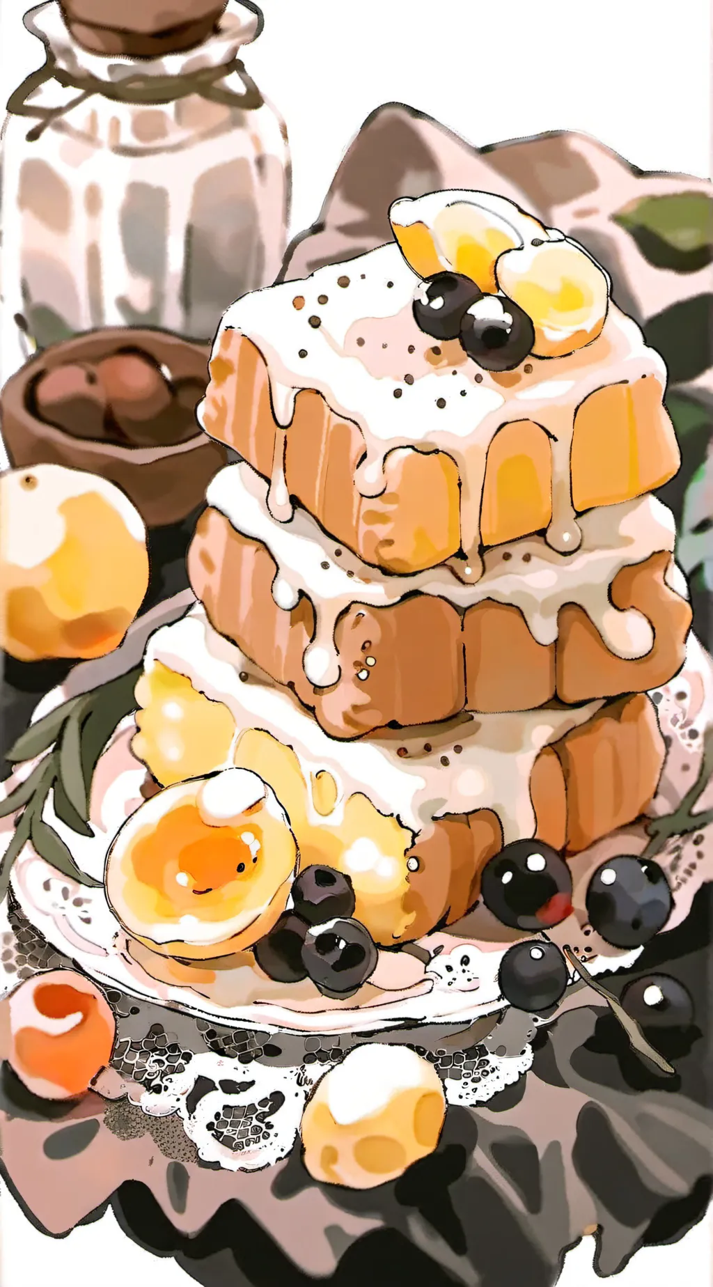 ai character: butter background