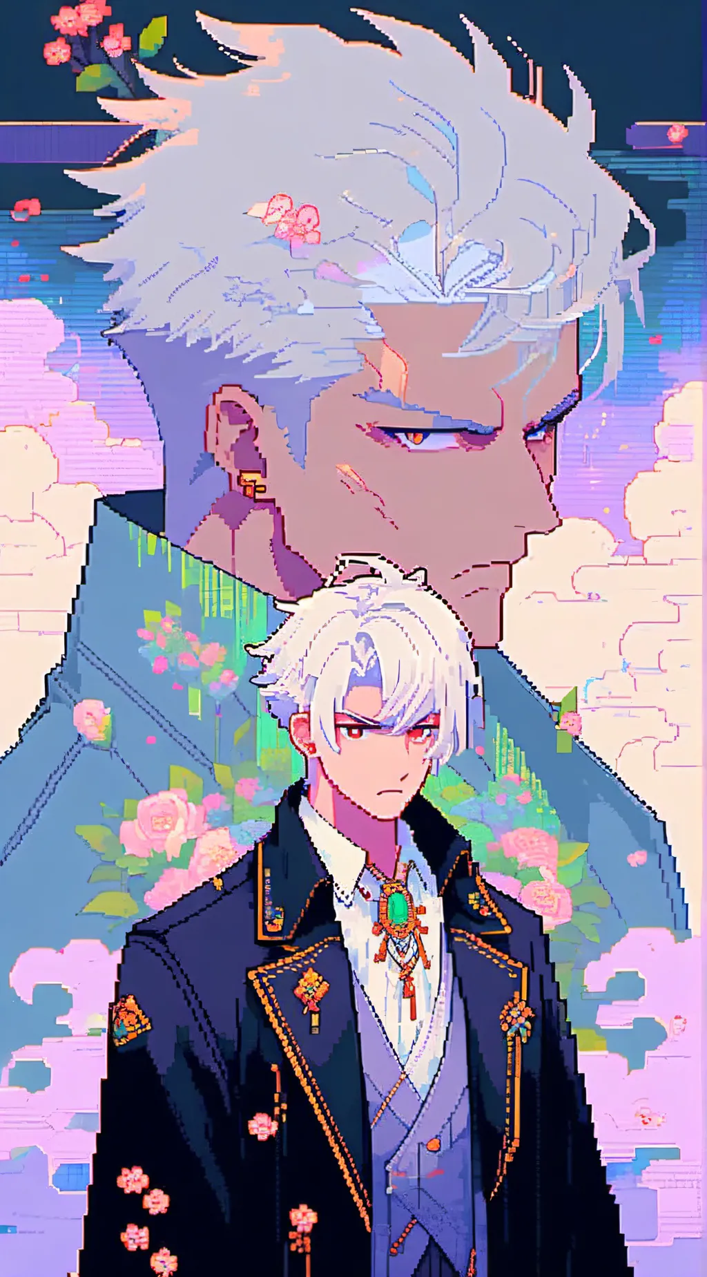 ai character: Π∞goji∞Π background