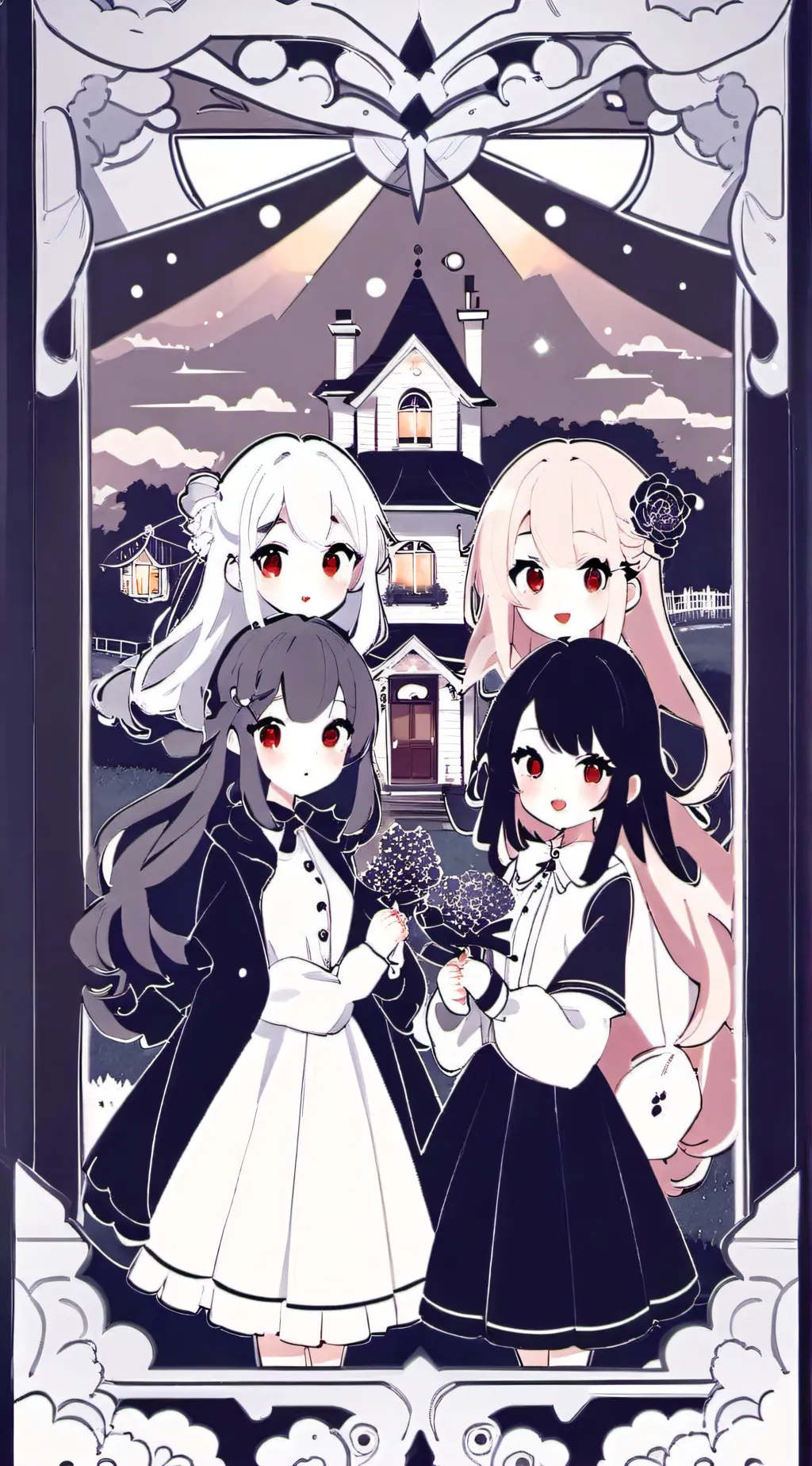 ai character: sleep over background