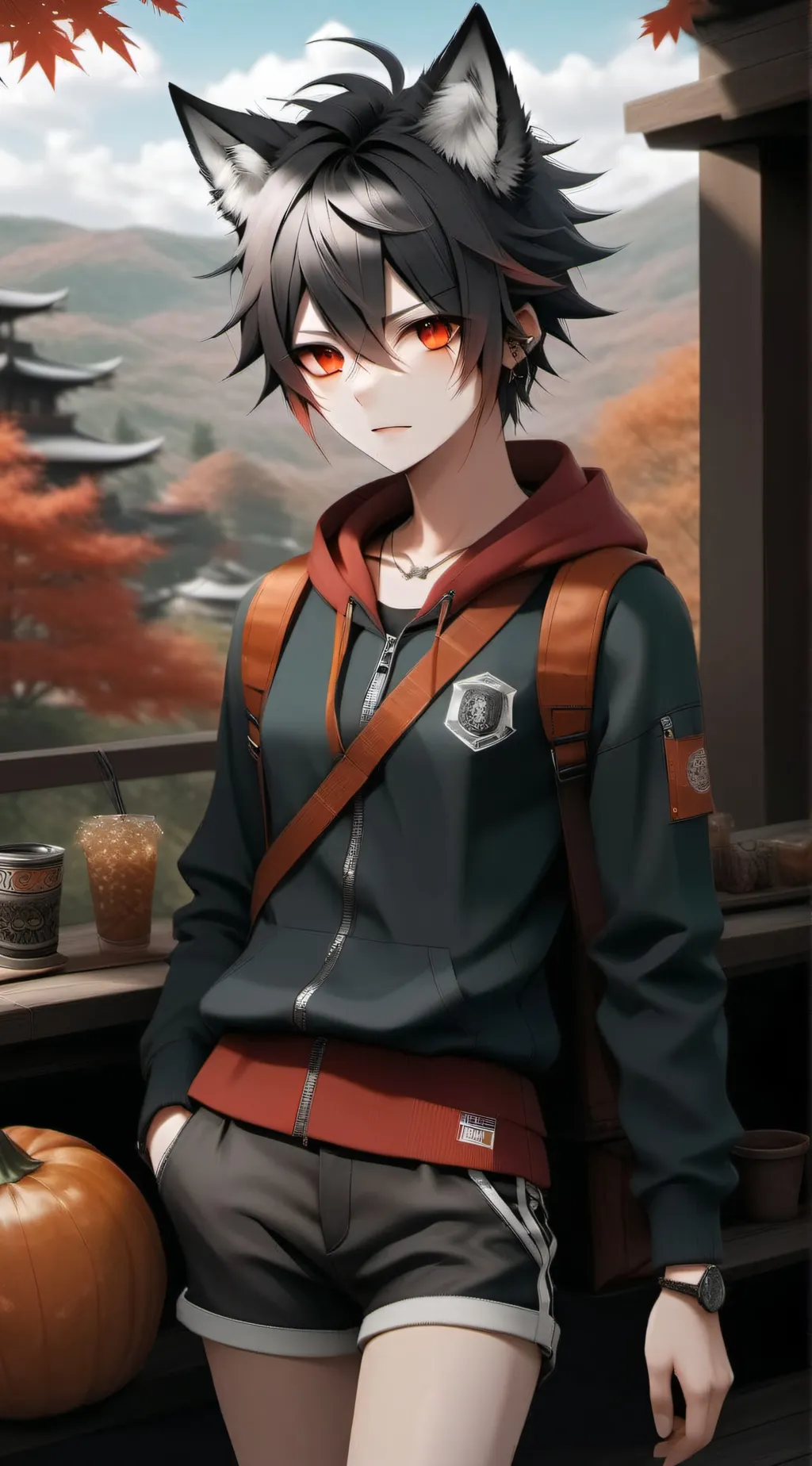 ai character: op Naruto jjk background