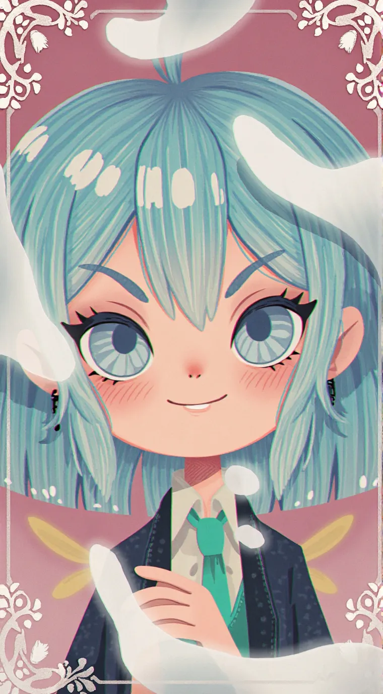 ai character: hair color  background