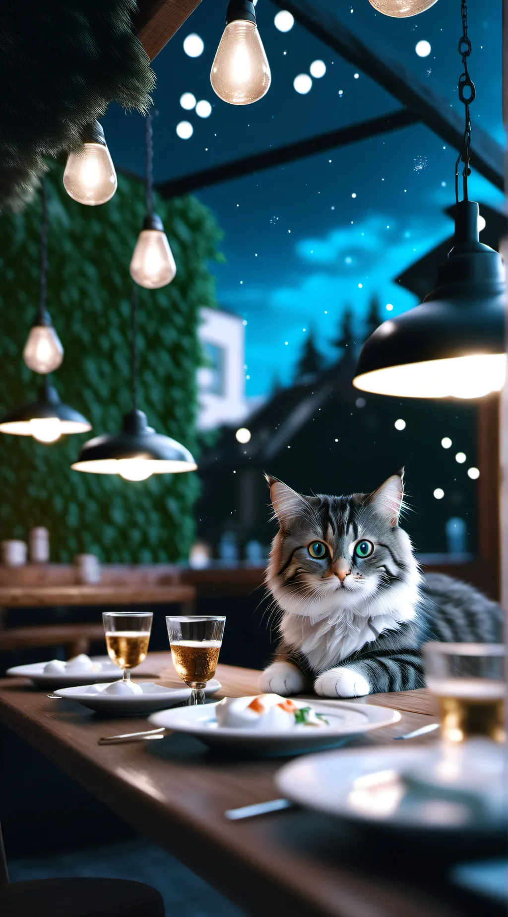ai character: Cat Restaurant🐱 background