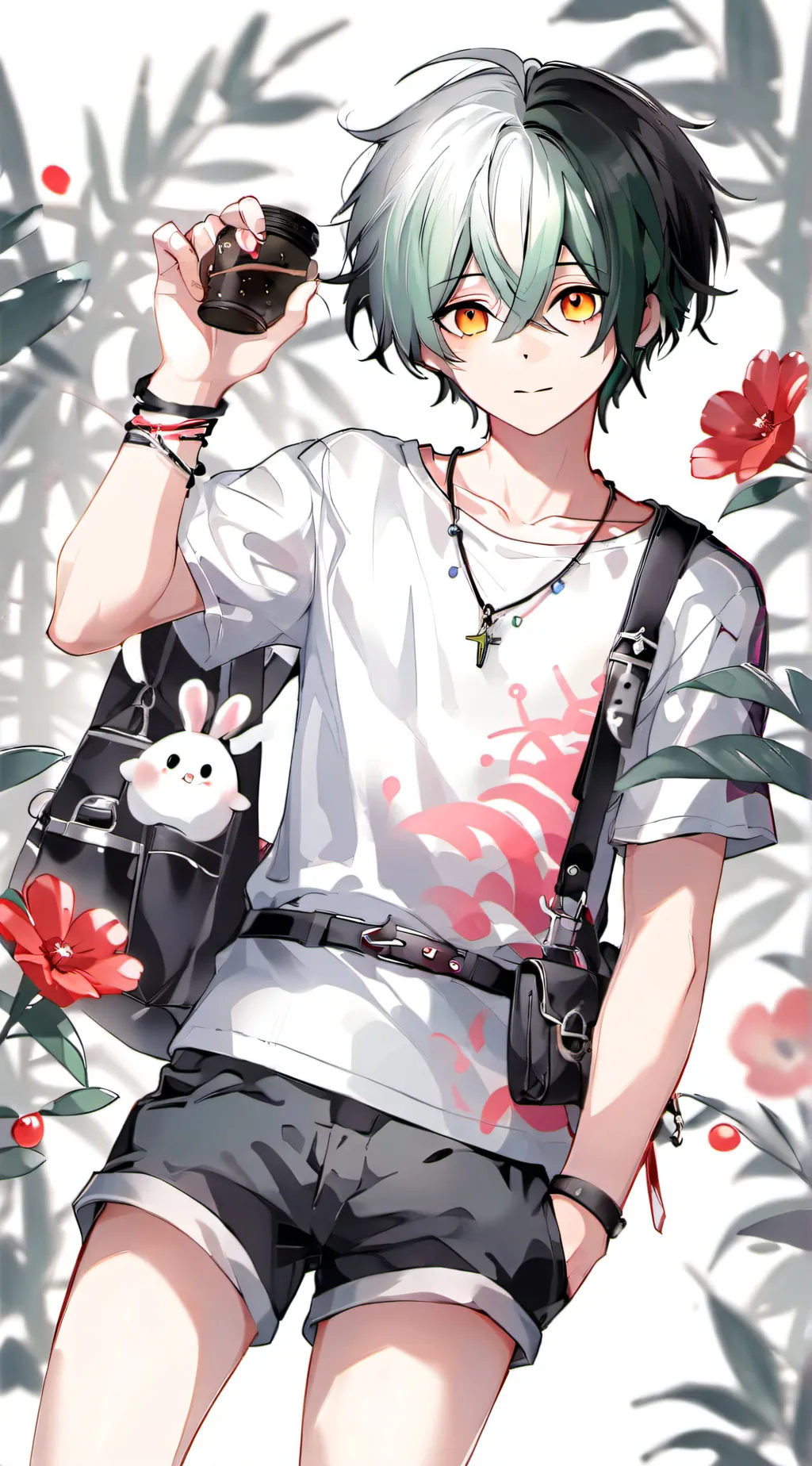 ai character: Cassian rose background