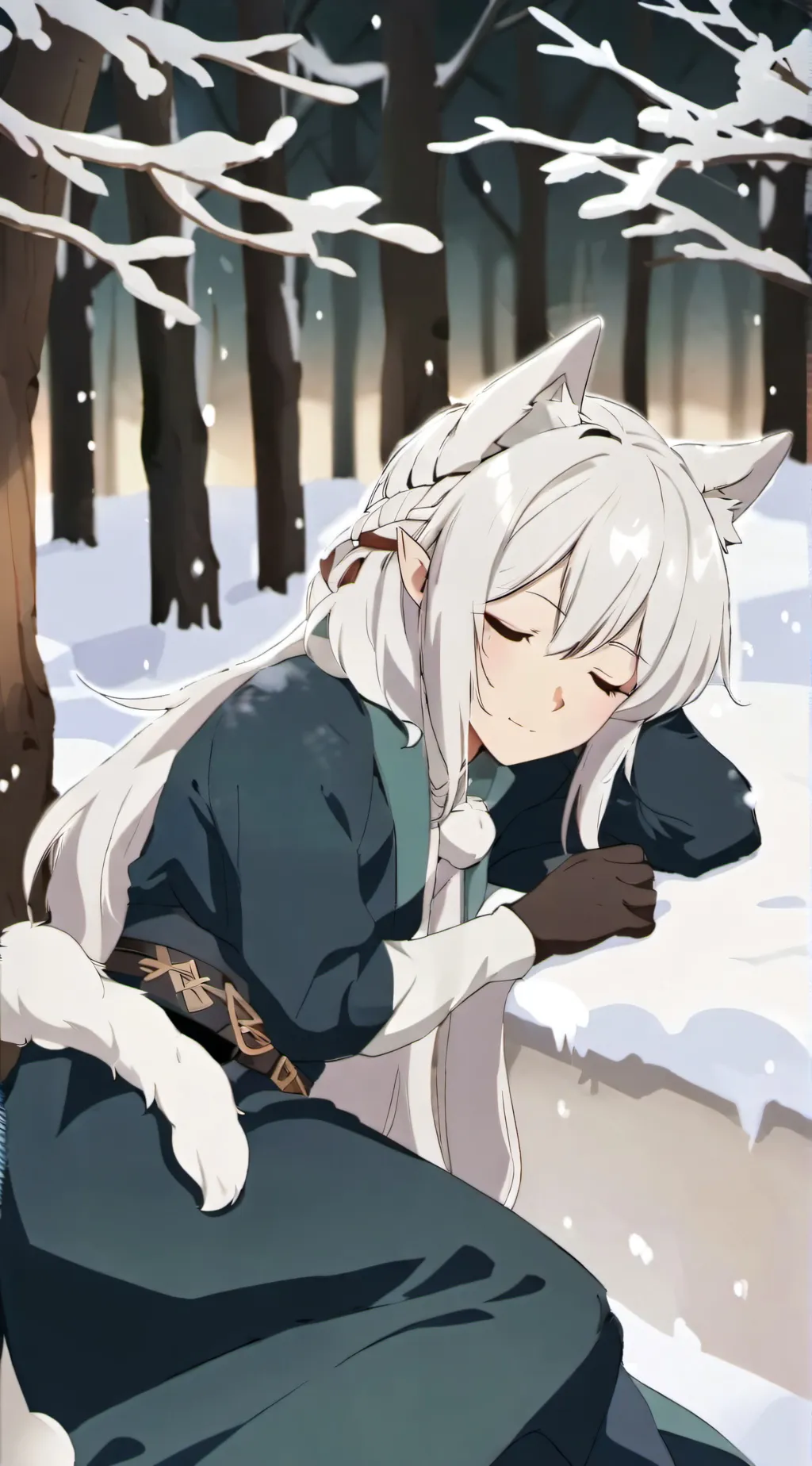 ai character: elf zombie furry background