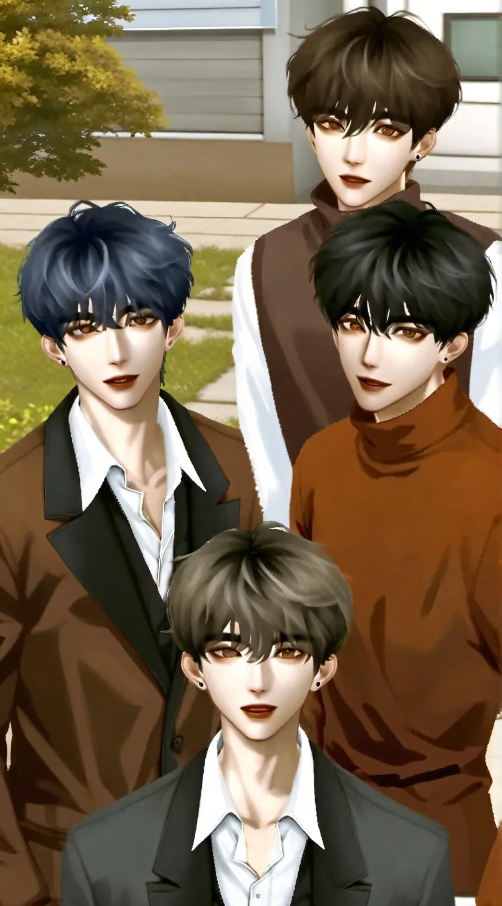 ai character: boys school background