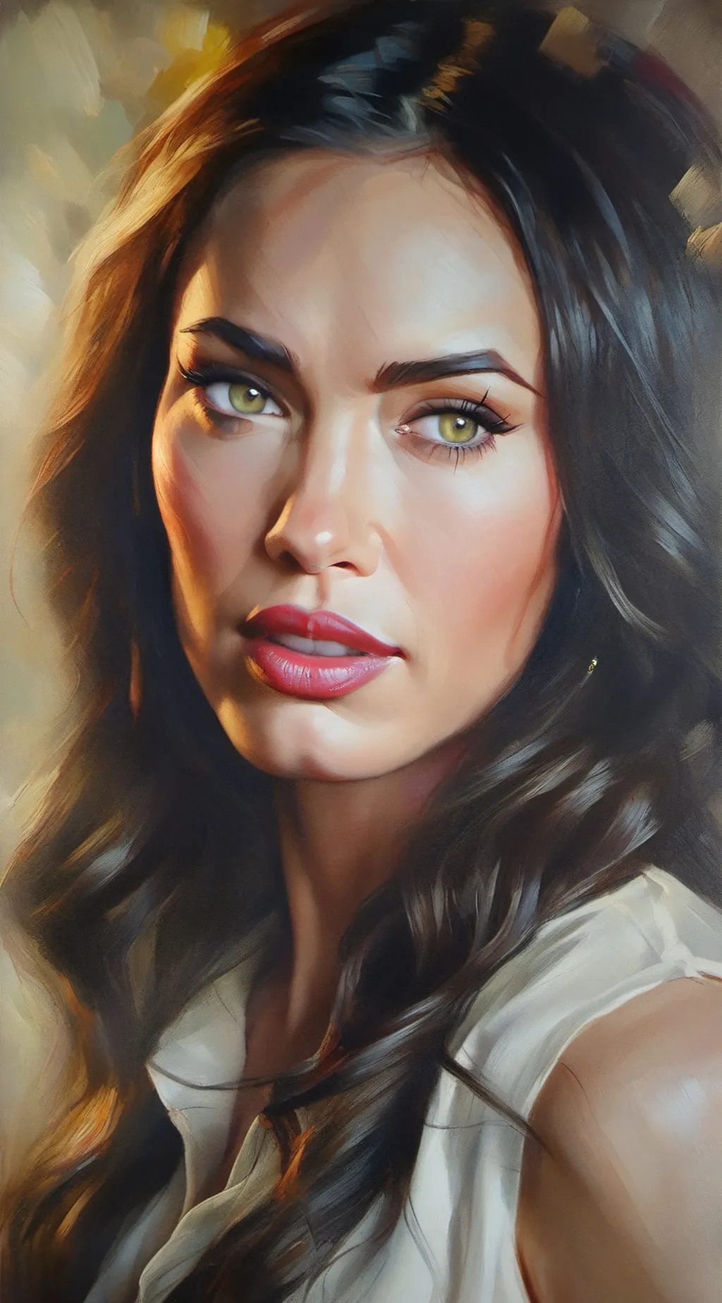 ai character: Megan Fox  background