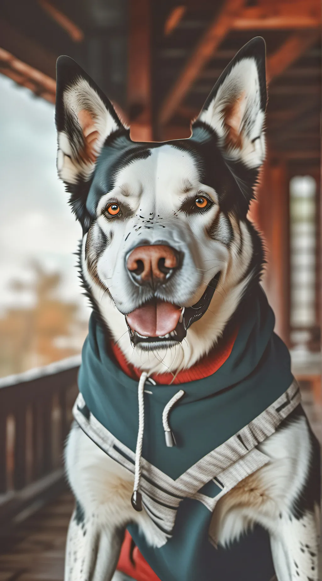 ai character: angry dog  background