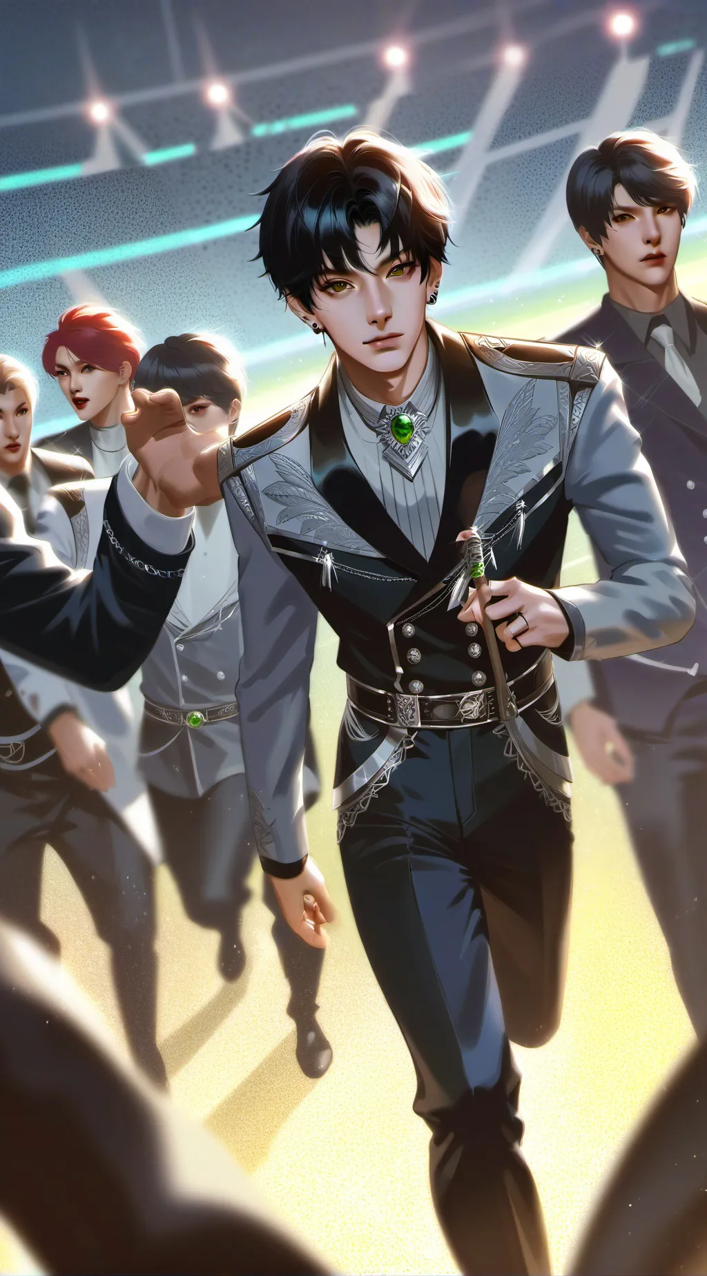 ai character: Jugkook  background