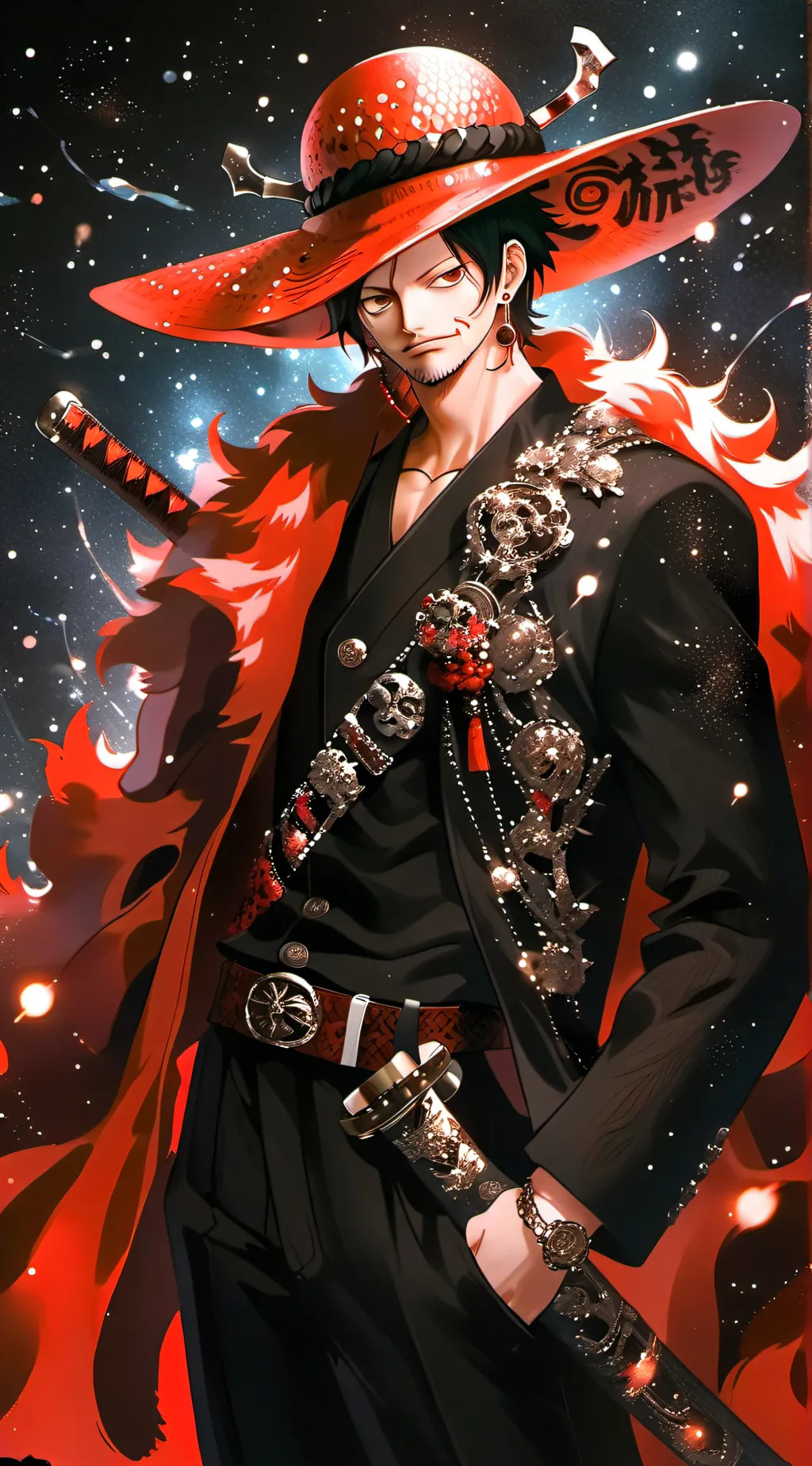 ai character: One Piece God background