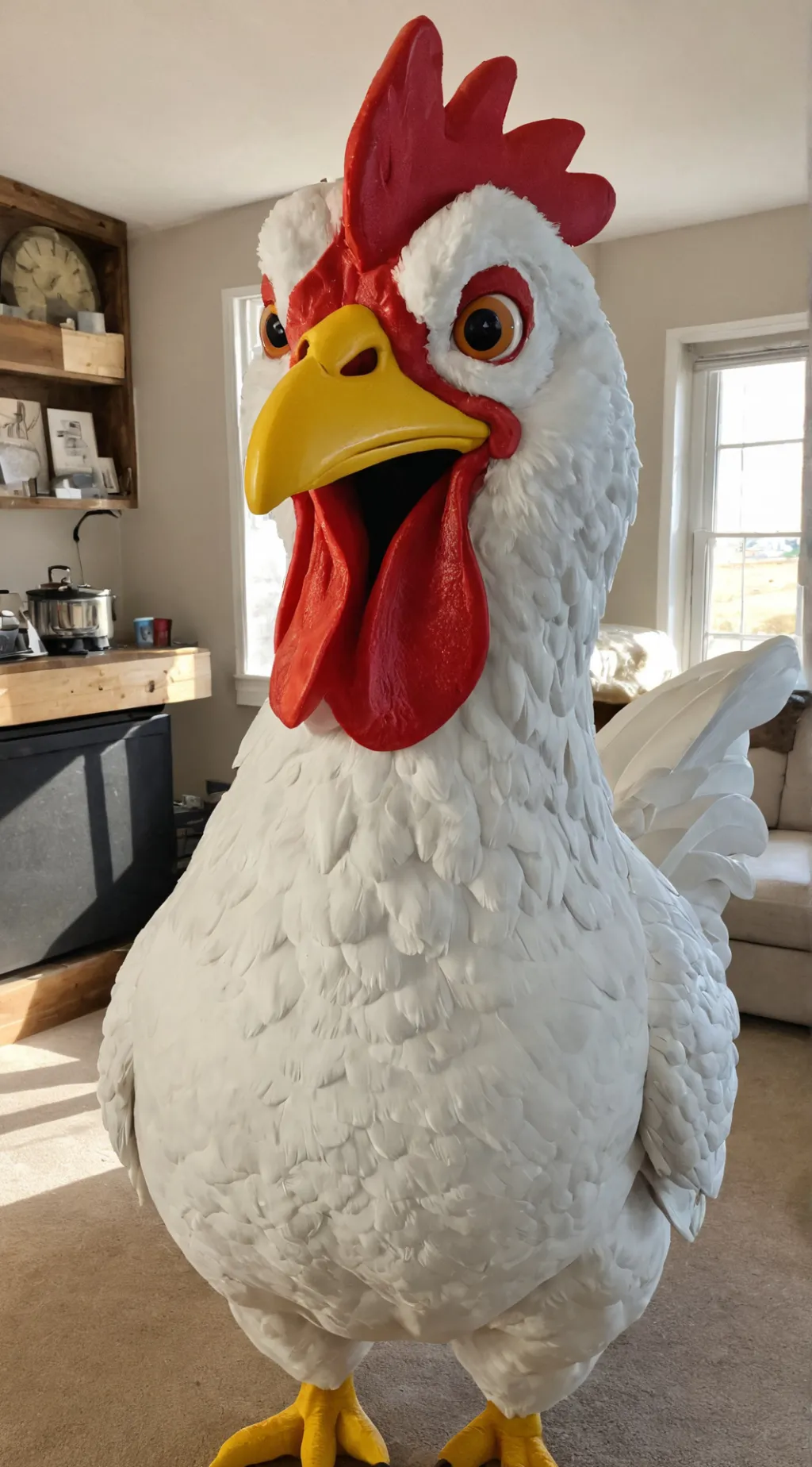 ai character: chicken background