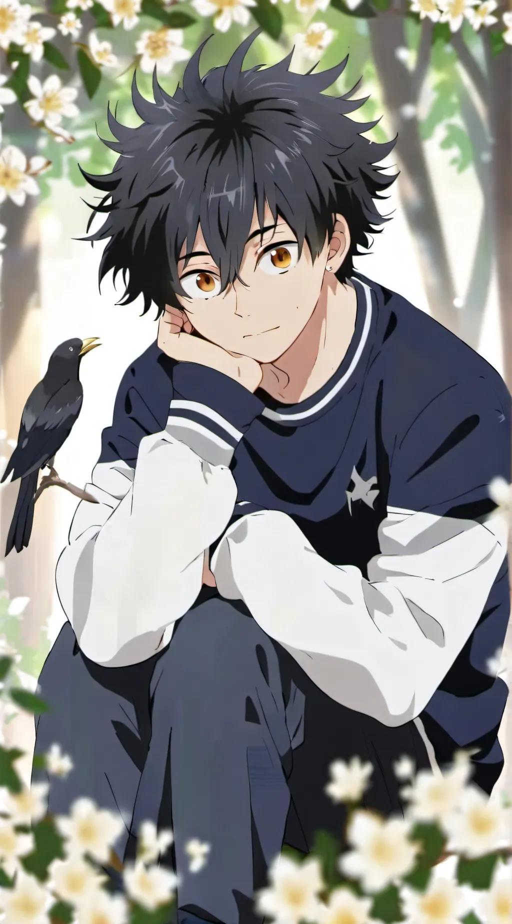 ai character: tokoyami  background