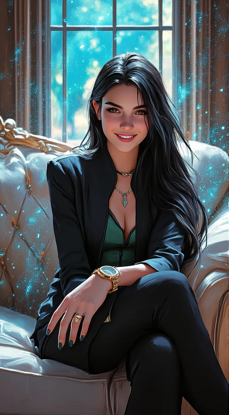 ai character: Lena Tall Sein background