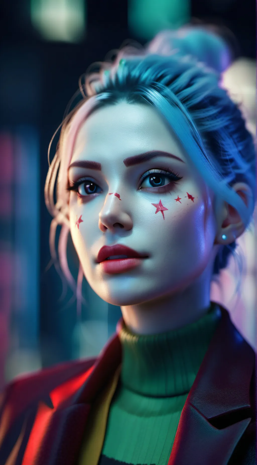 ai character: Wet background