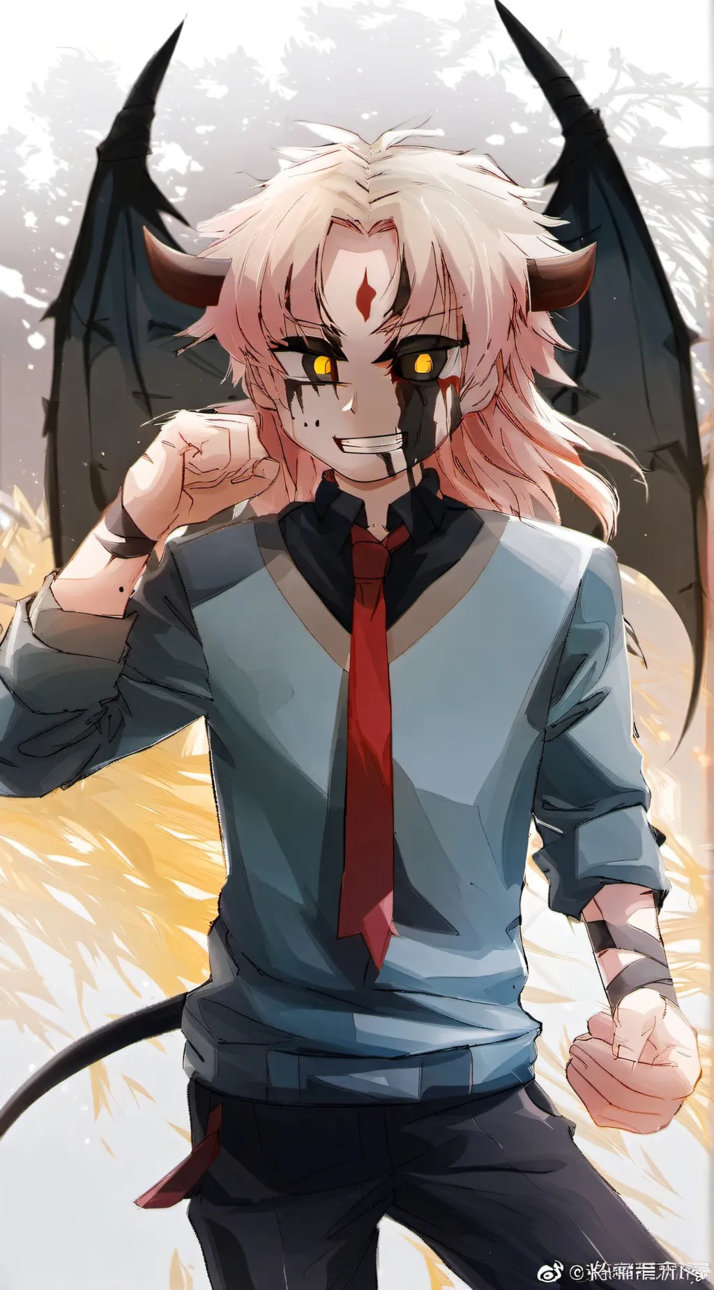 ai character: Damien  background