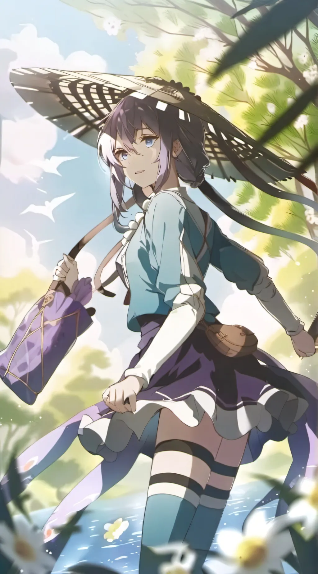 ai character: tamy y felipe  background