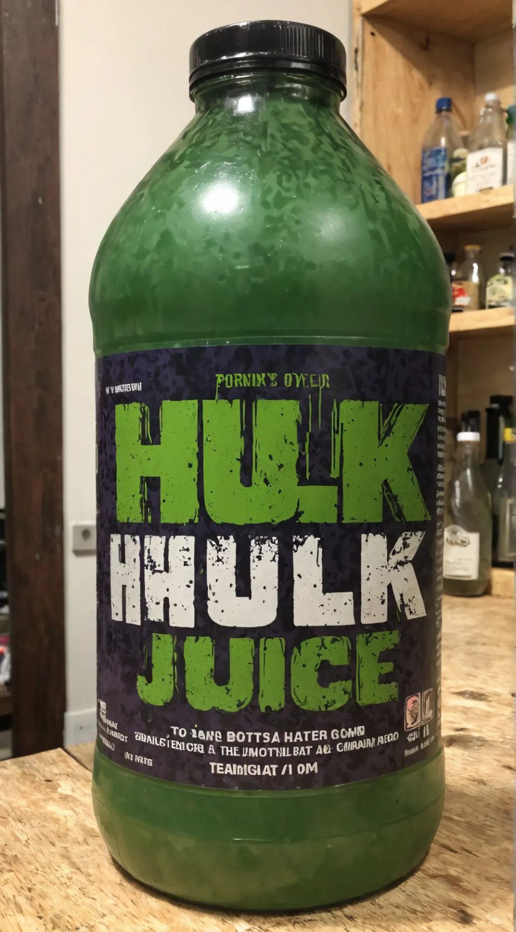 ai character: Hulk juice background