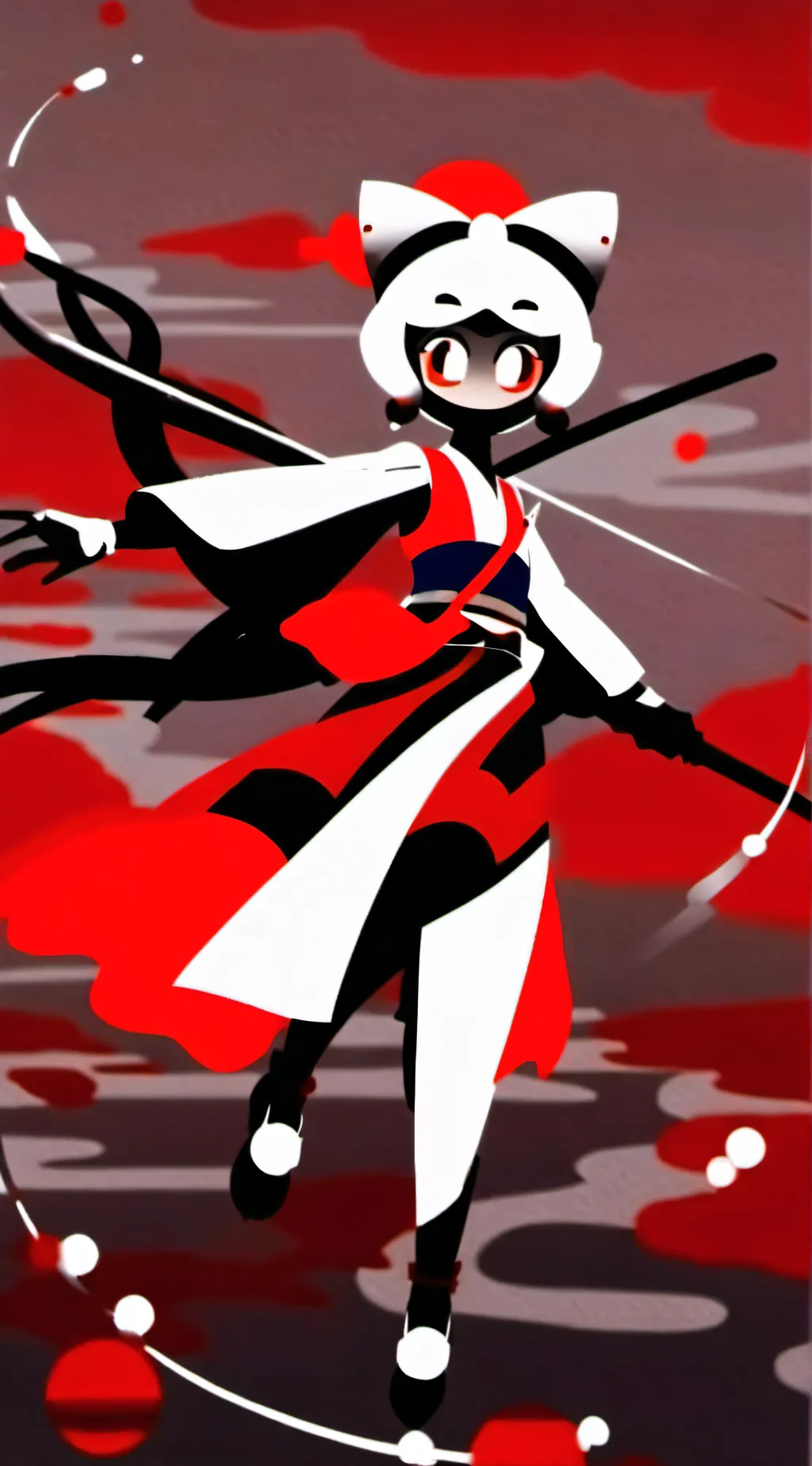 ai character: SPRUNKI🤍🩶🖤 background