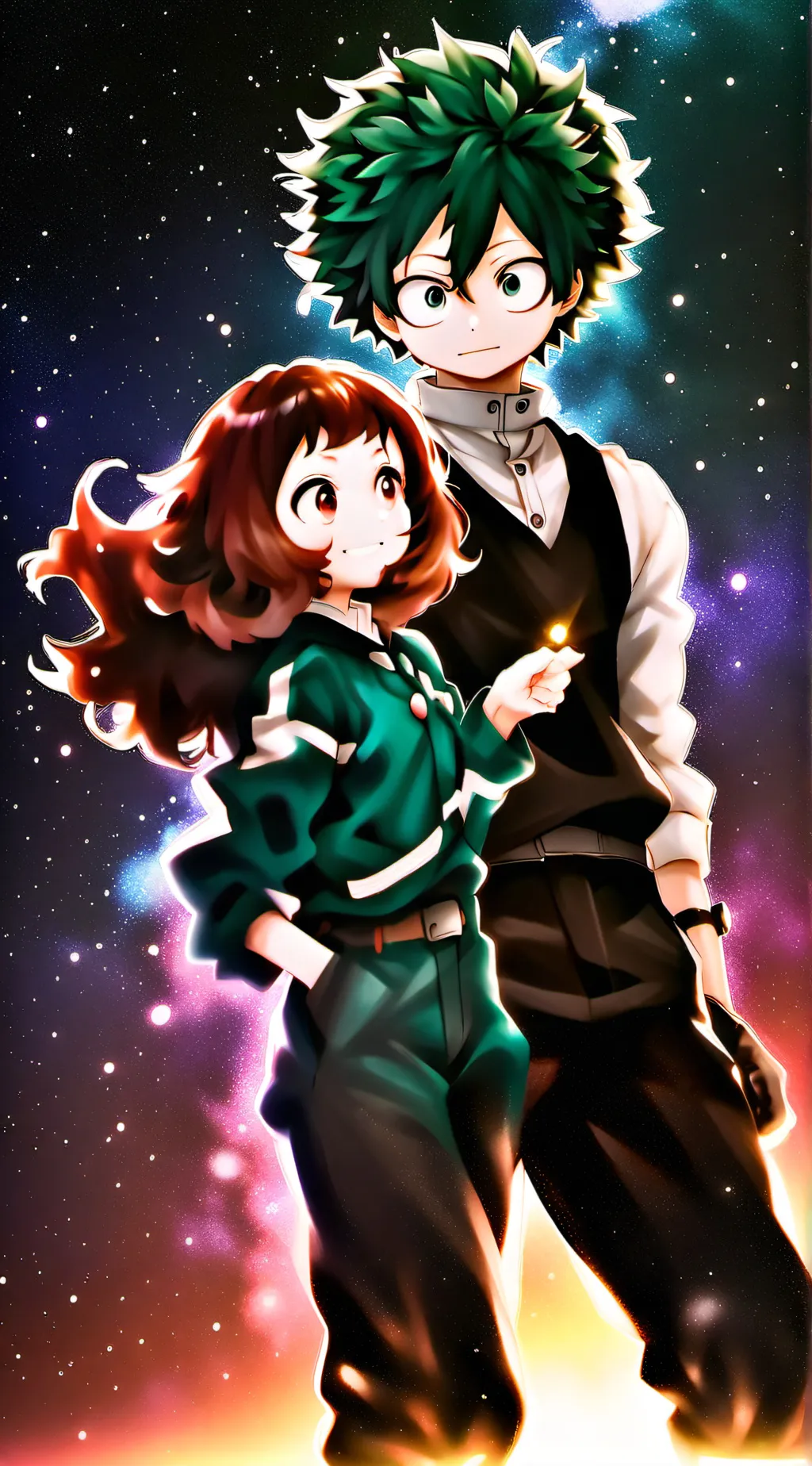 ai character: IzuOcha kiss background