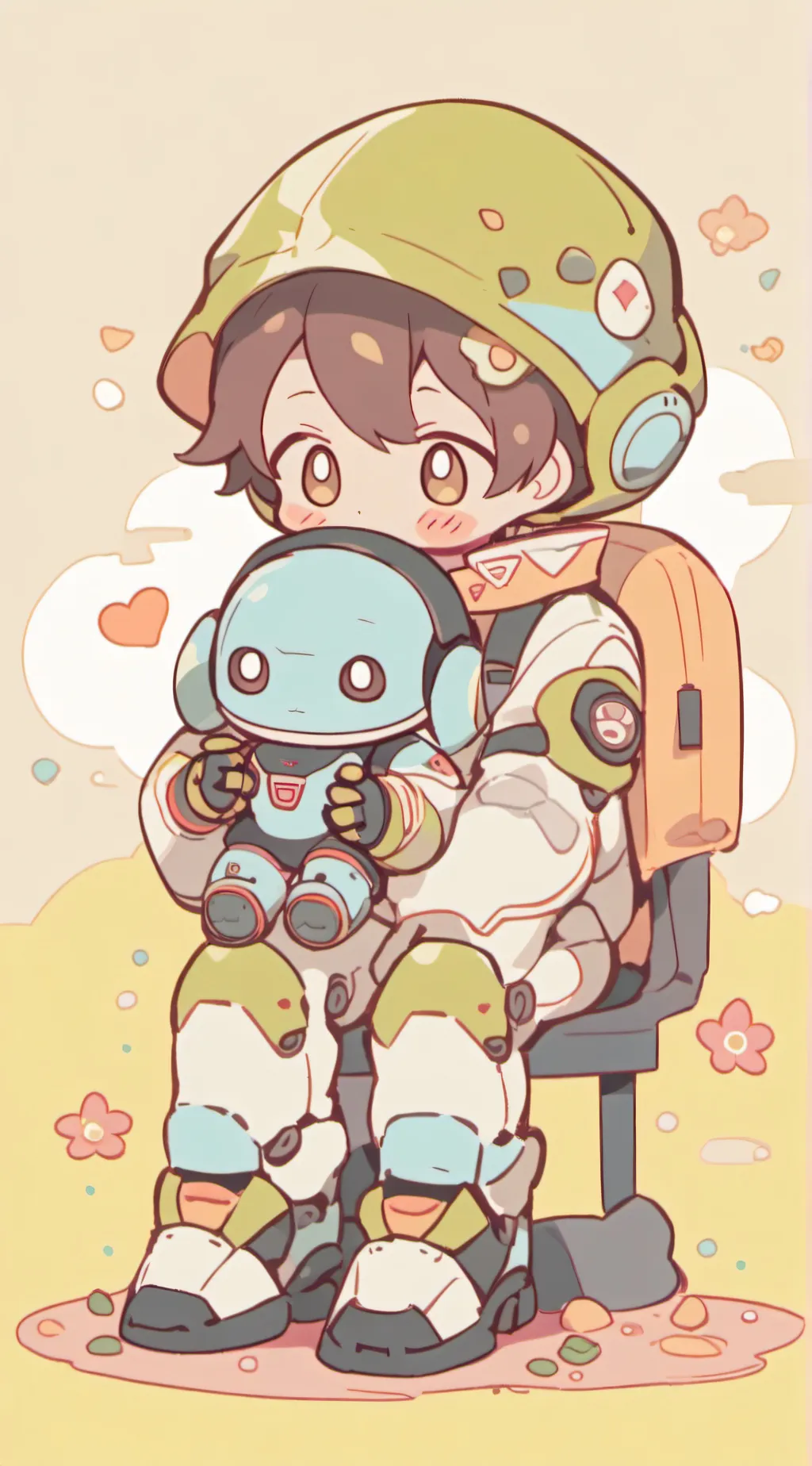 ai character: Loe and bot  background