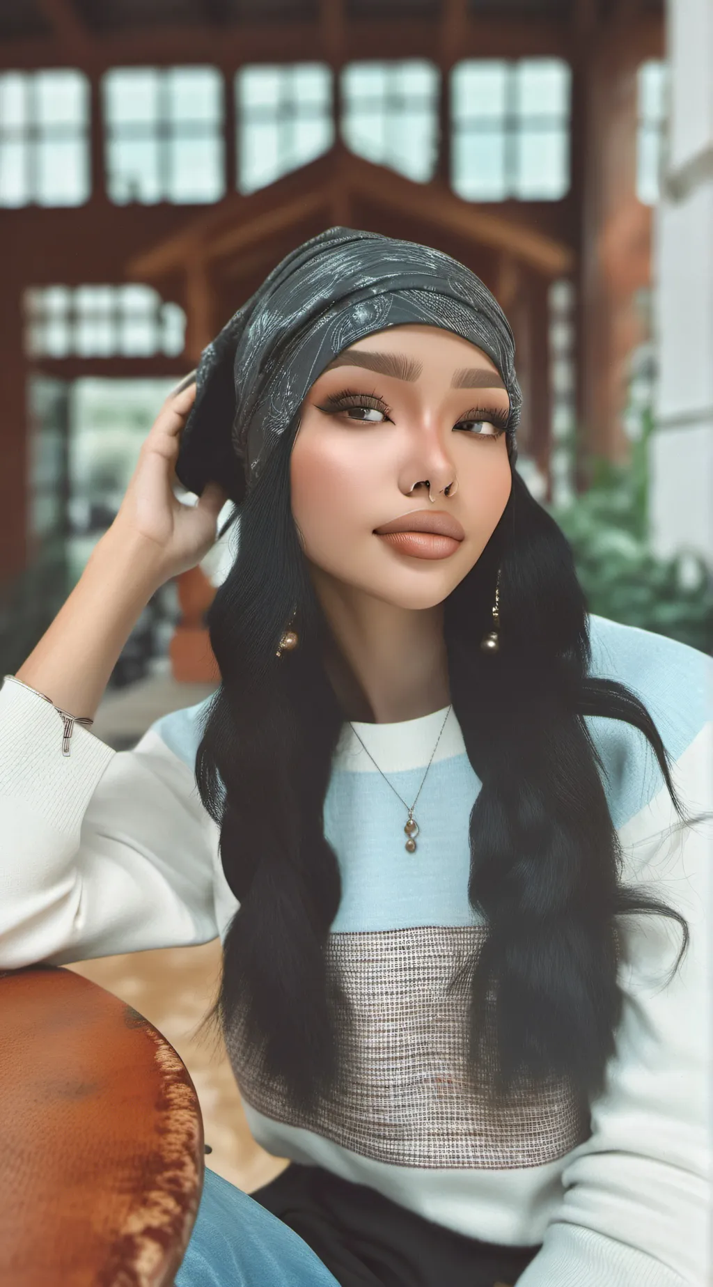 ai character: Winter background