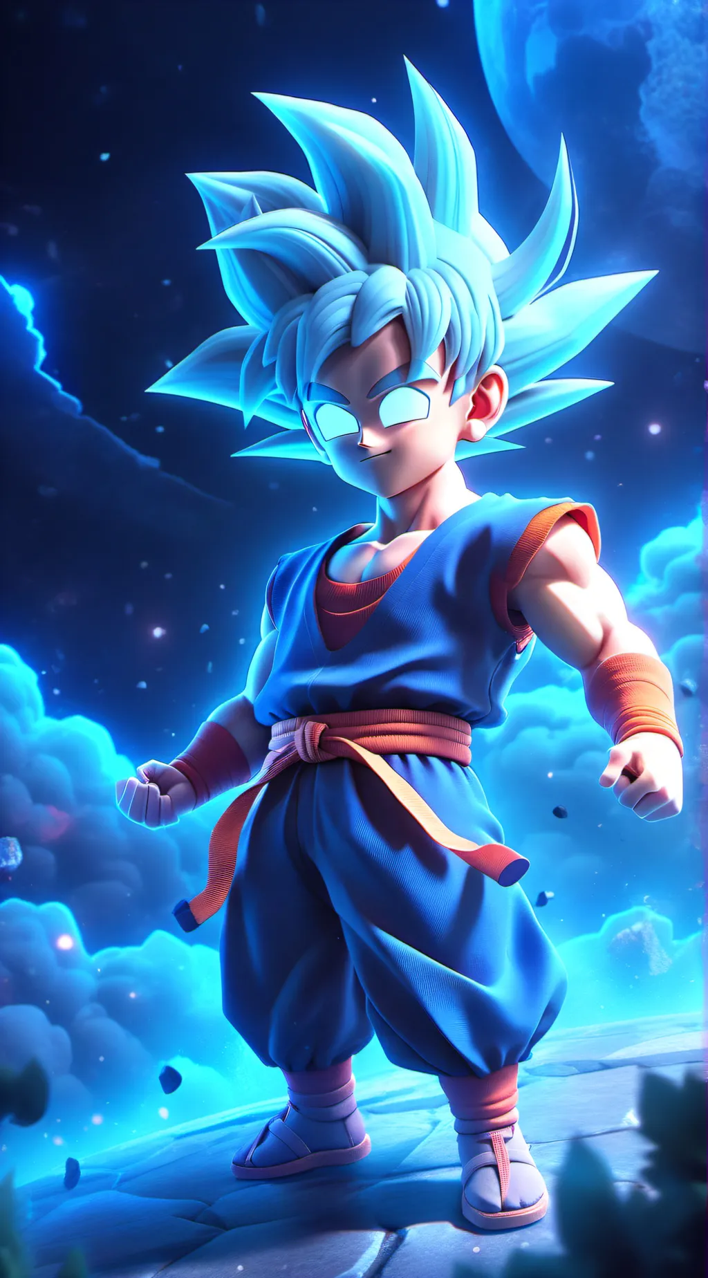 ai character: Goku ui background