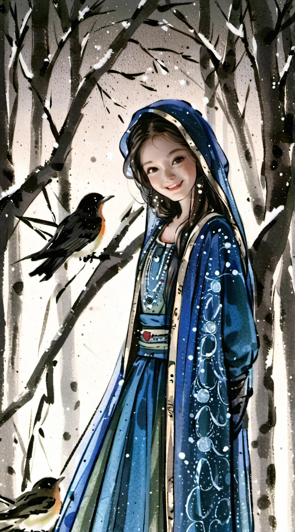 ai character:  Is cute and a mad background