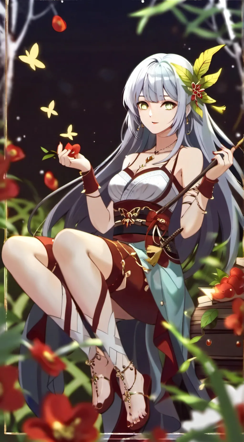 ai character: Rose background