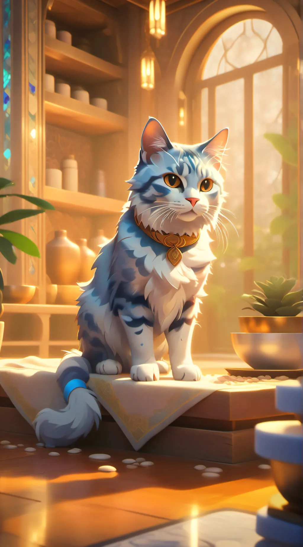 ai character: Gato Azul background