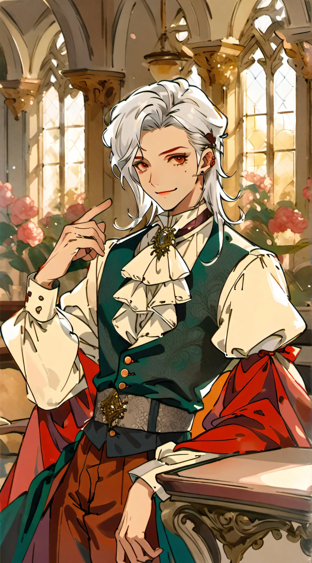 ai character: Blood in the water background