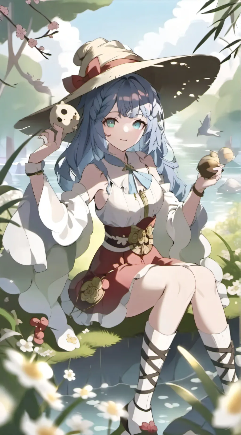 ai character: Mysterious Girl background