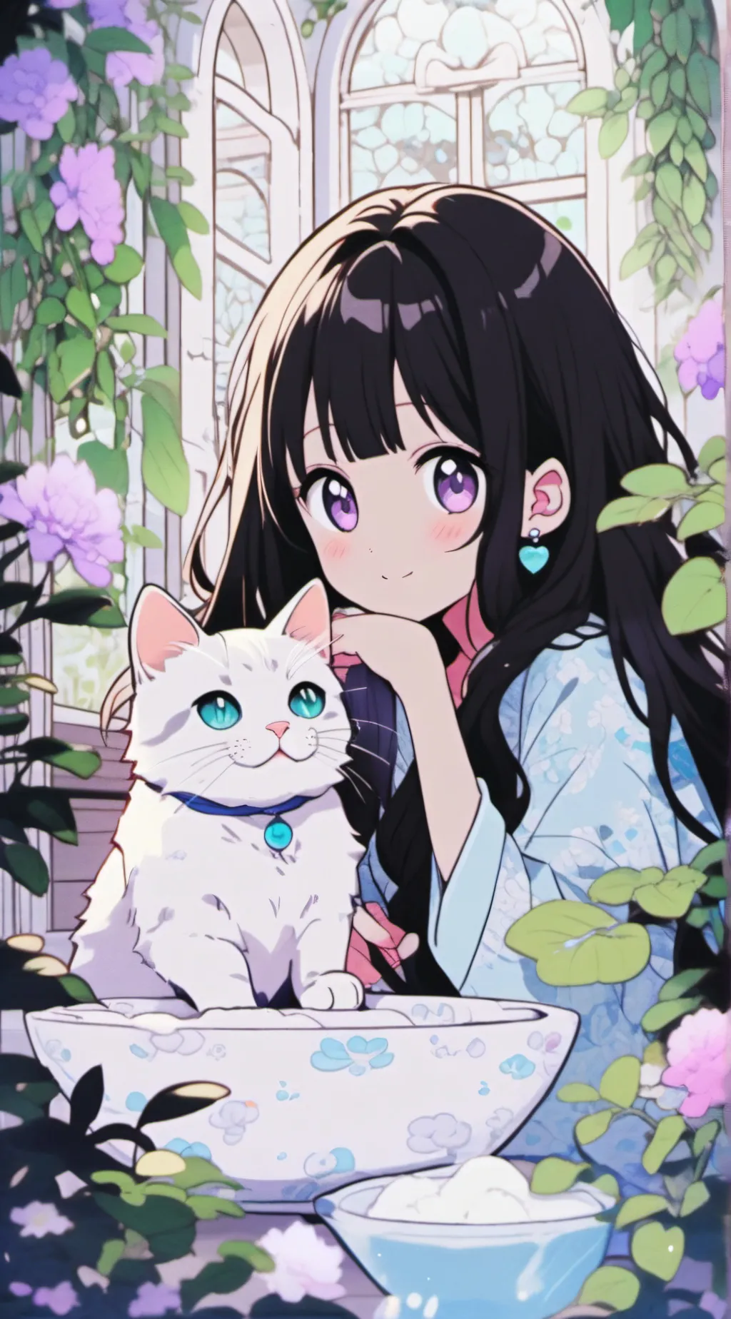 ai character: Sakura background