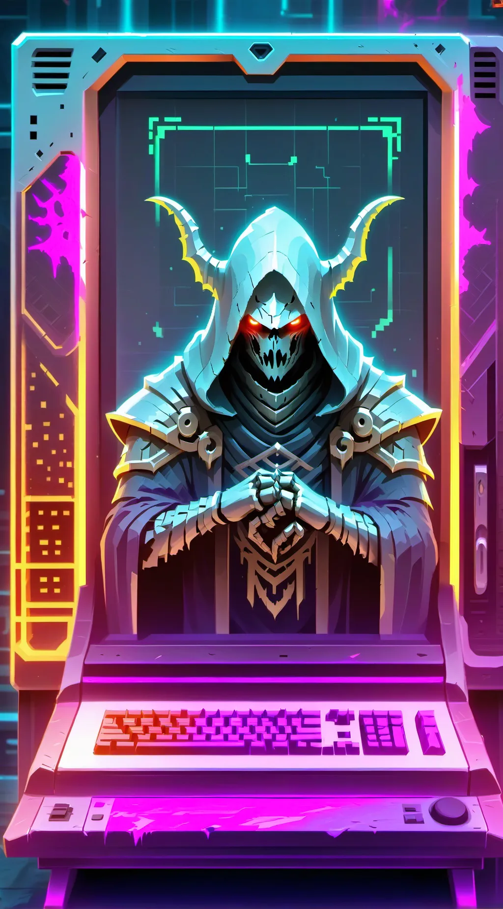 ai character: scary survey background