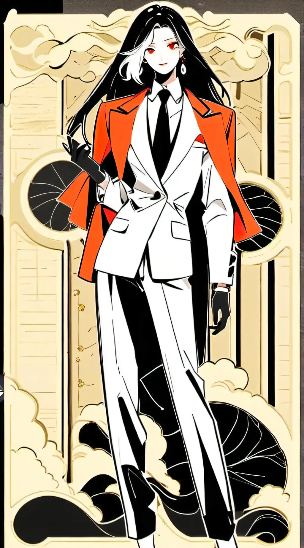 ai character: red stick figure background