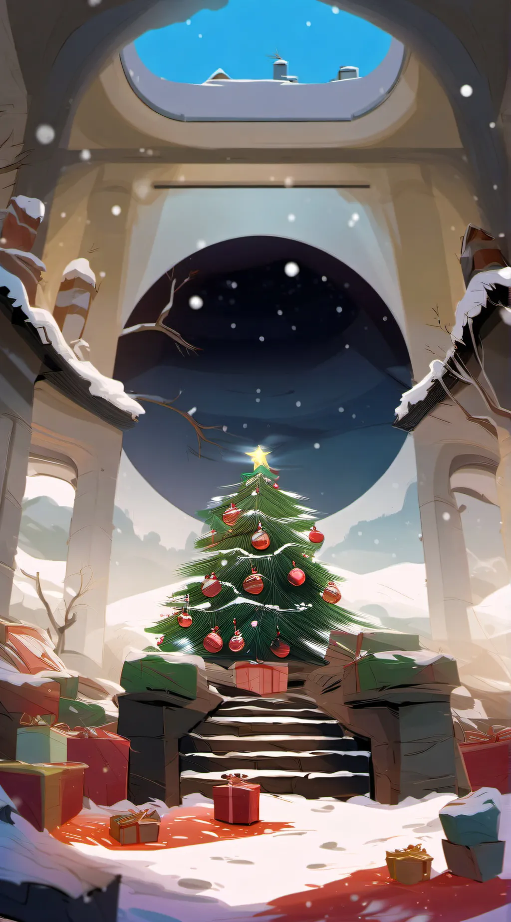 ai character: Sprunki Christmas! background