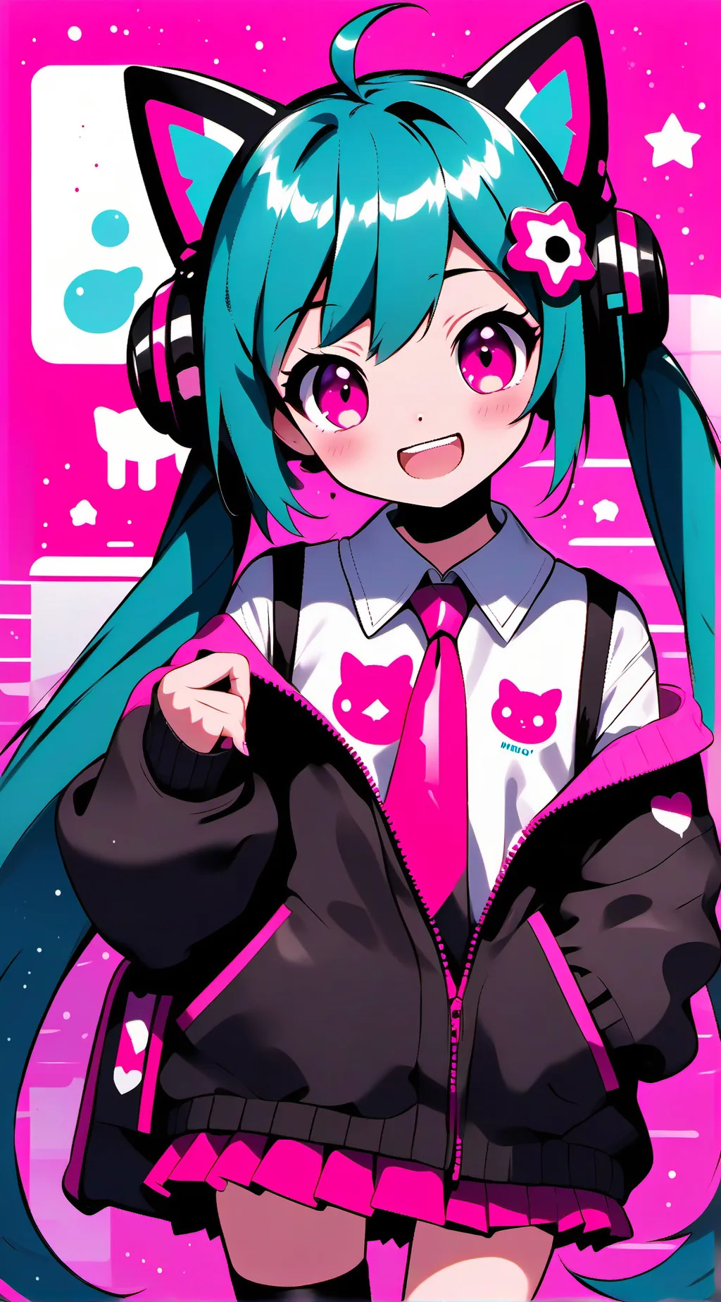 ai character: snowyy background