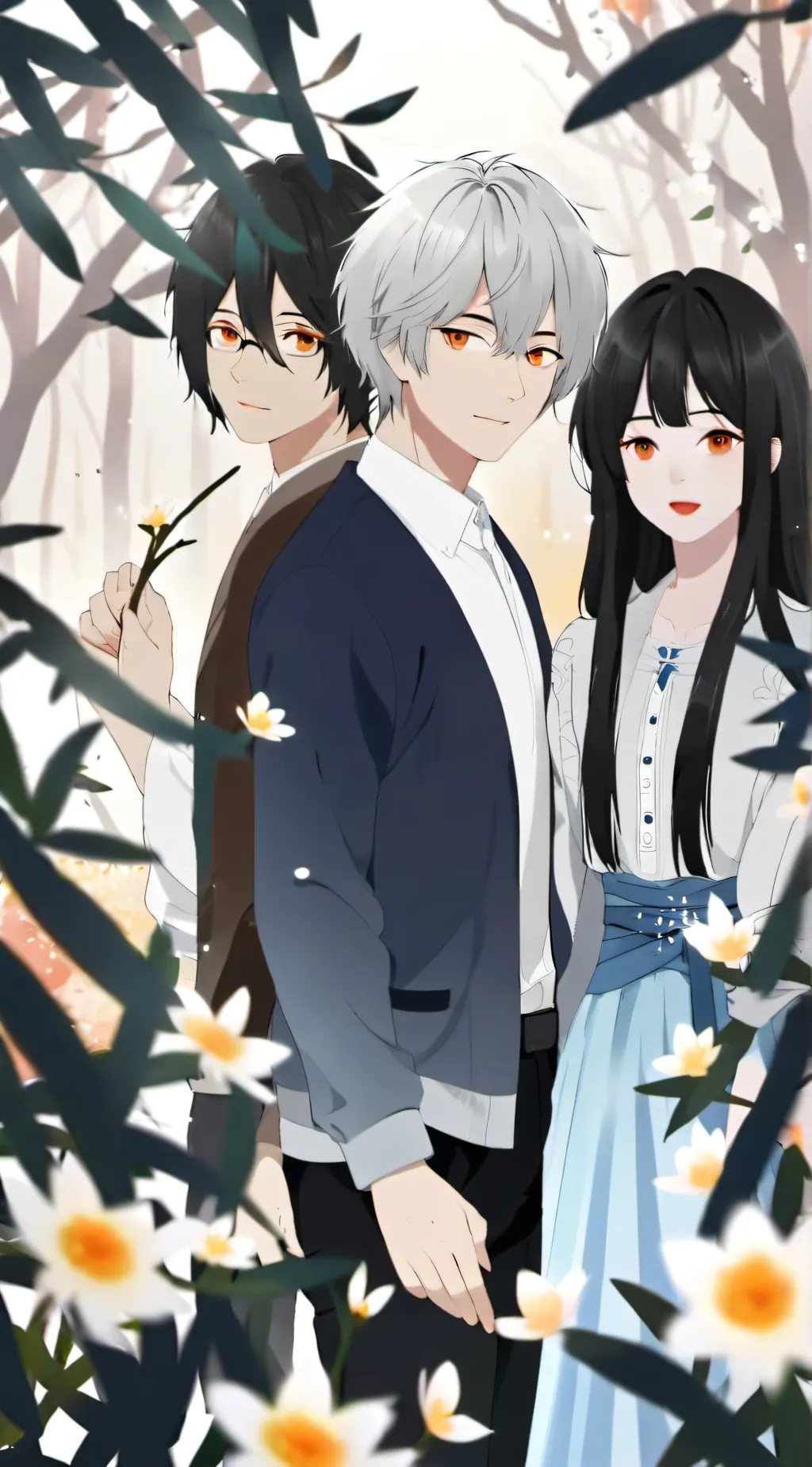 ai character: 3 twins background